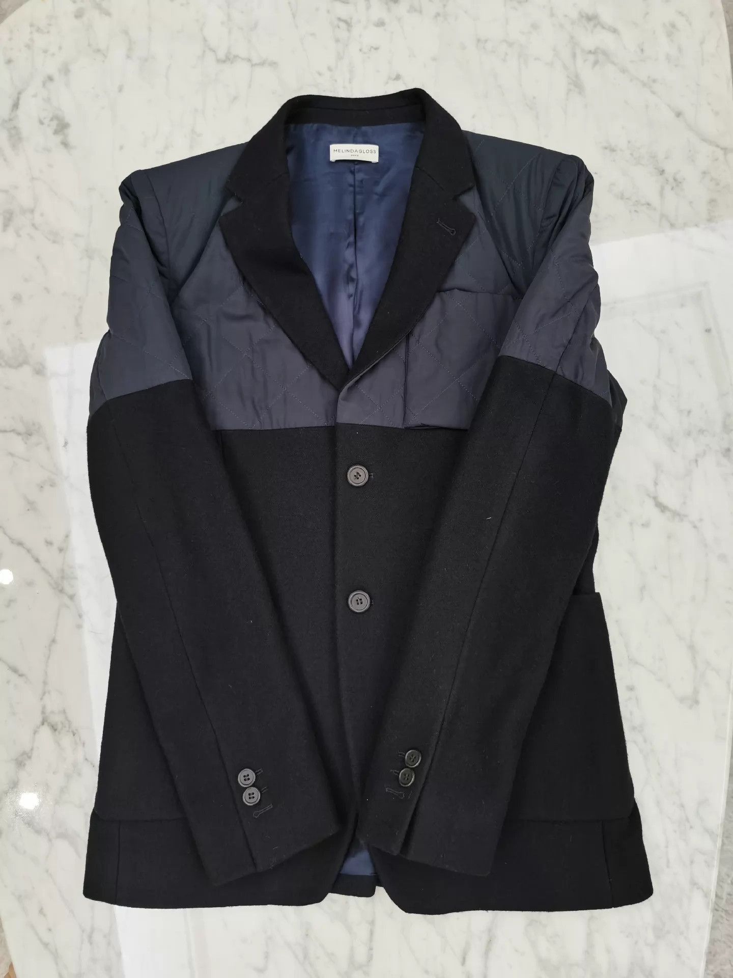 Melindagloss Color Blocked Wool Coat in Multi Size US S / EU 44-46 / 1 - 8 Thumbnail