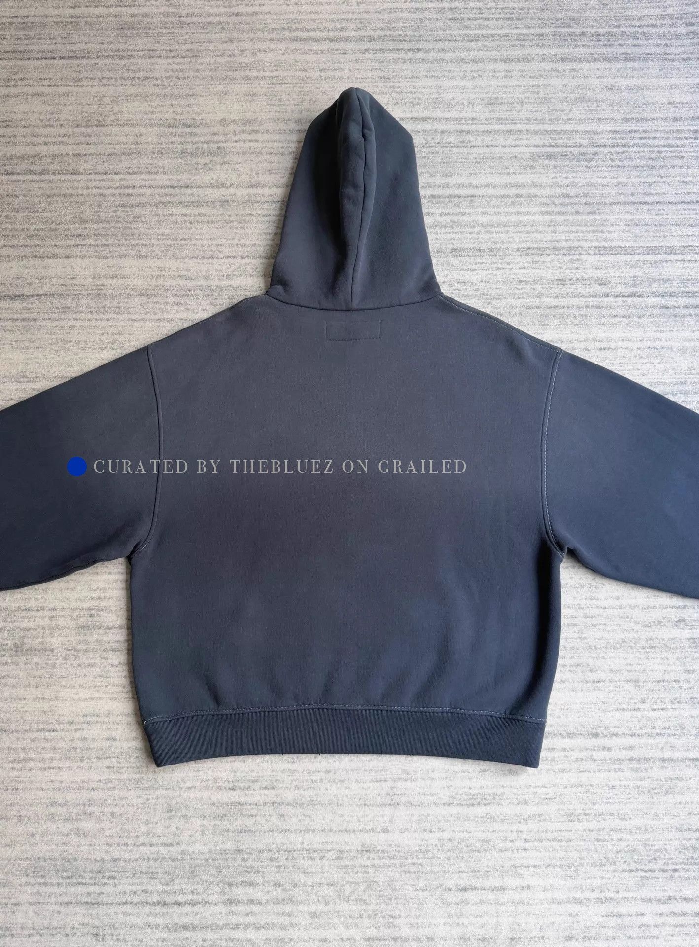 ERL Distressed Sun-Faded Hoodie in Blue Size US M / EU 48-50 / 2 - 2 Thumbnail