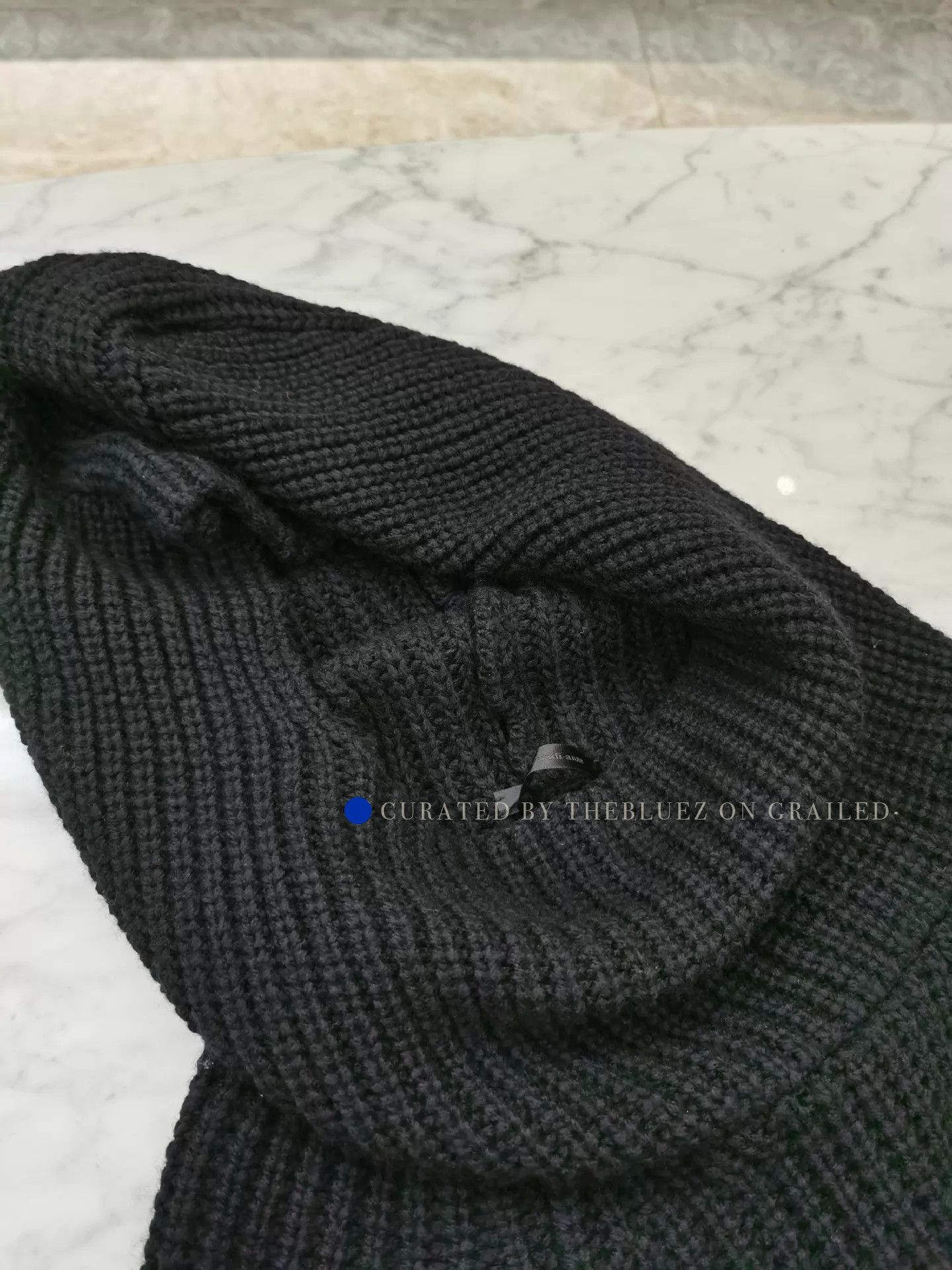 The Viridi-anne Unique Irregular Black Wool Sweater Size US L / EU 52-54 / 3 - 9 Thumbnail