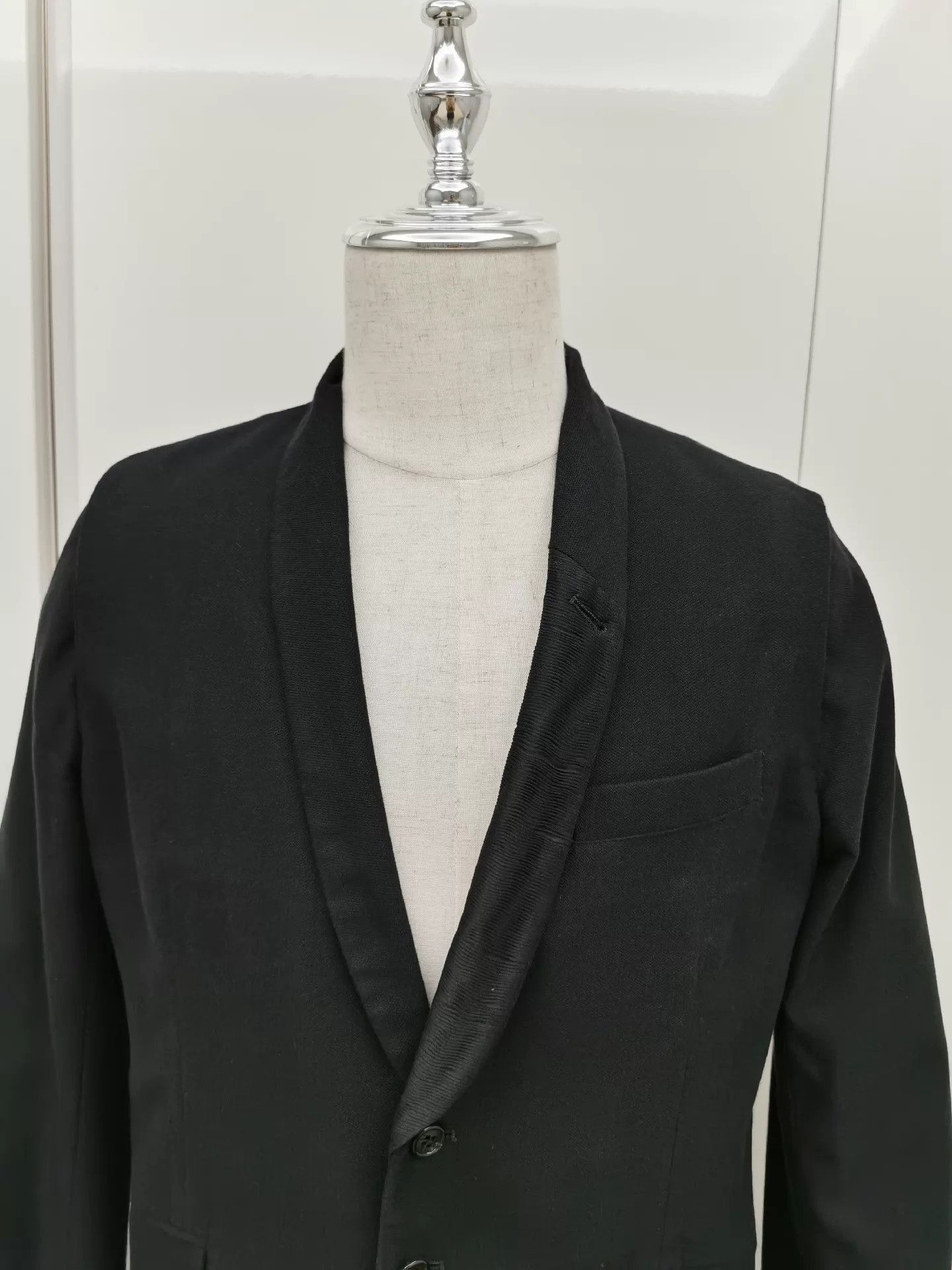 Ann Demeulemeester Elegant Black Notch Lapel Blazer Size US M / EU 48-50 / 2 - 2 Thumbnail