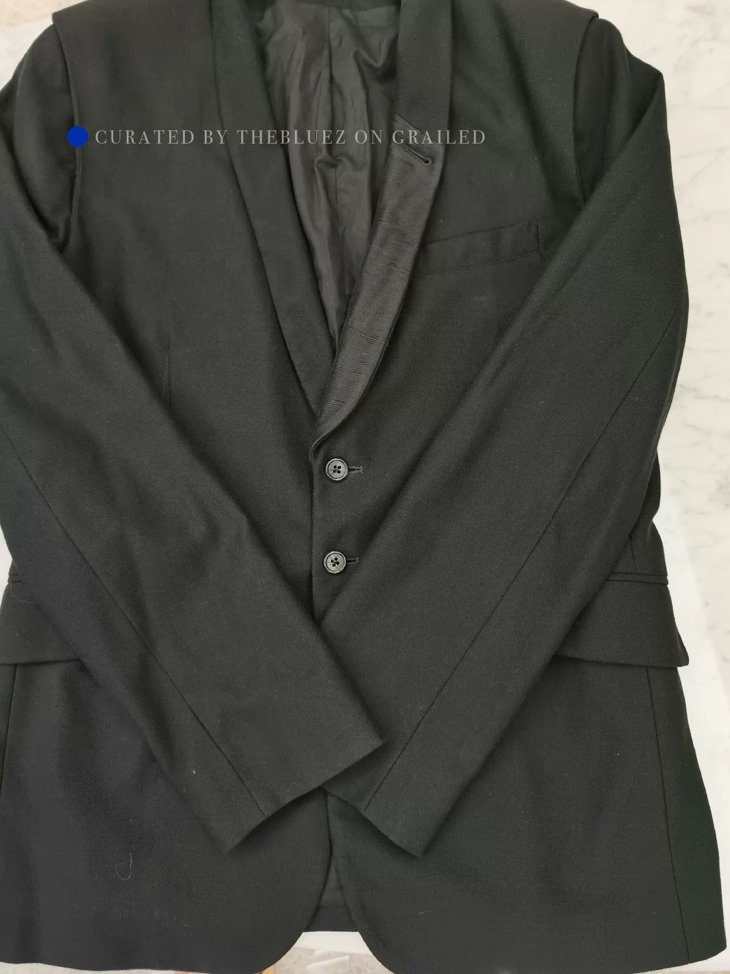 Ann Demeulemeester Elegant Black Notch Lapel Blazer Size US M / EU 48-50 / 2 - 6 Thumbnail
