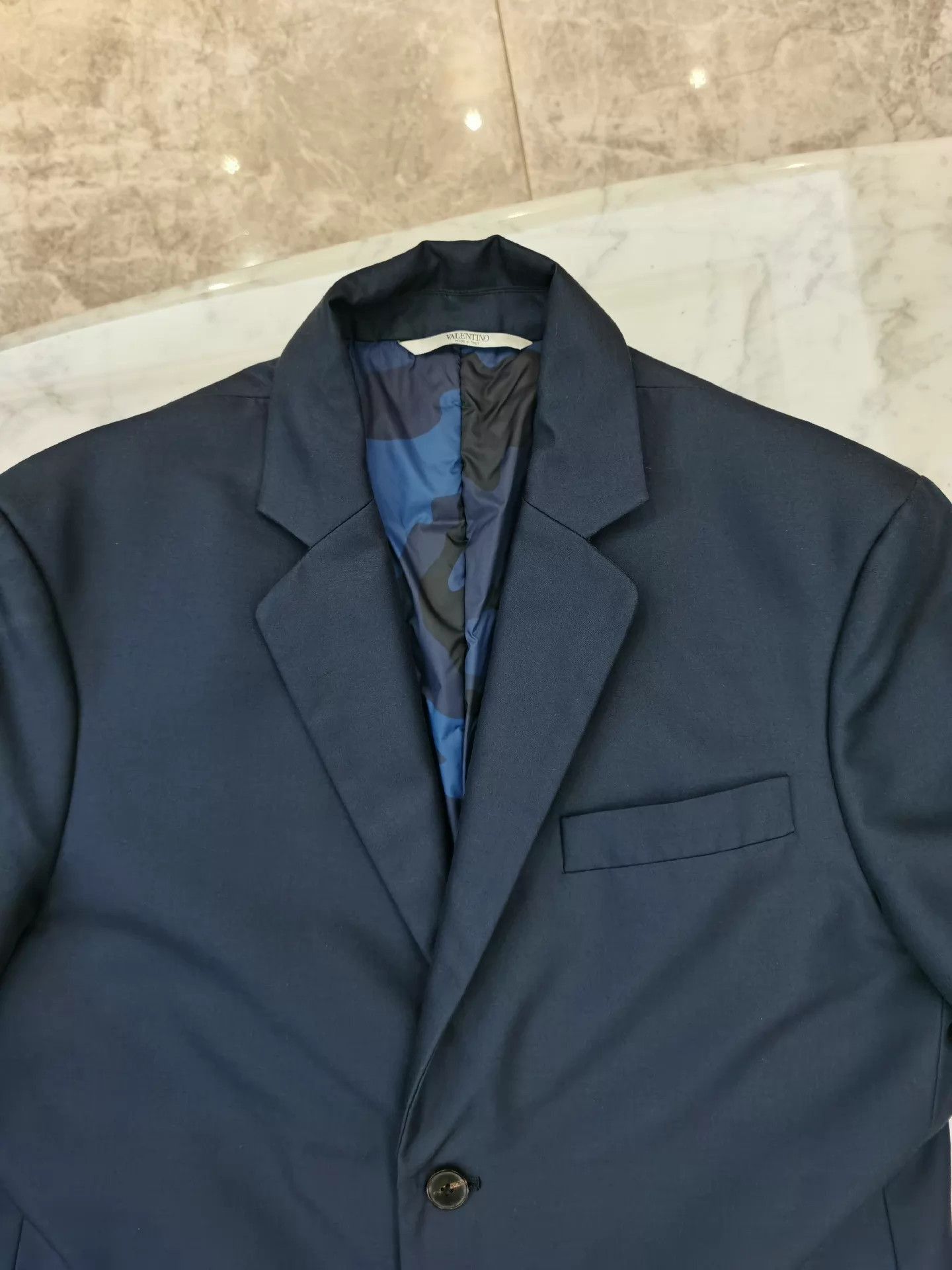Valentino Stylish Blue Down Blazer Size US M / EU 48-50 / 2 - 9 Thumbnail