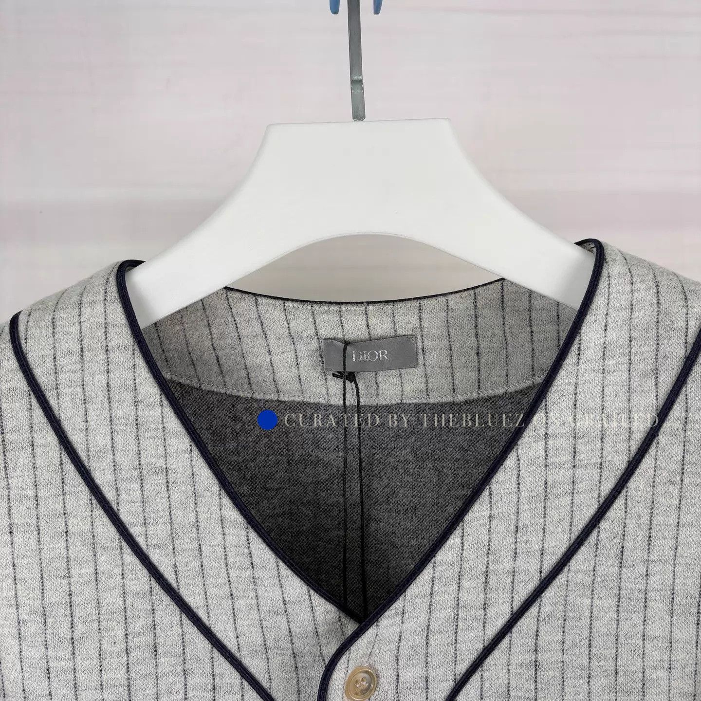 Dior Gray Wool-Cotton Baseball Jacket Size US L / EU 52-54 / 3 - 3 Thumbnail