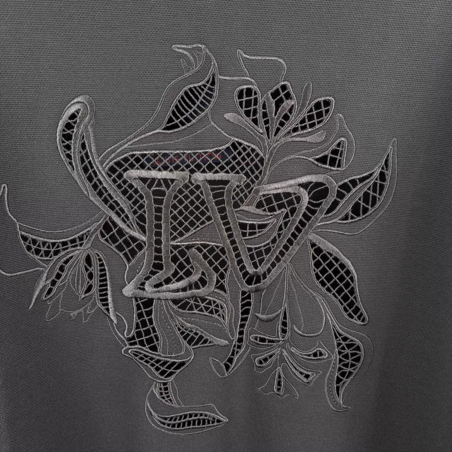 Louis Vuitton Black Cutout Embroidered Tee in XXL Size US XXL / EU 58 / 5 - 4 Thumbnail