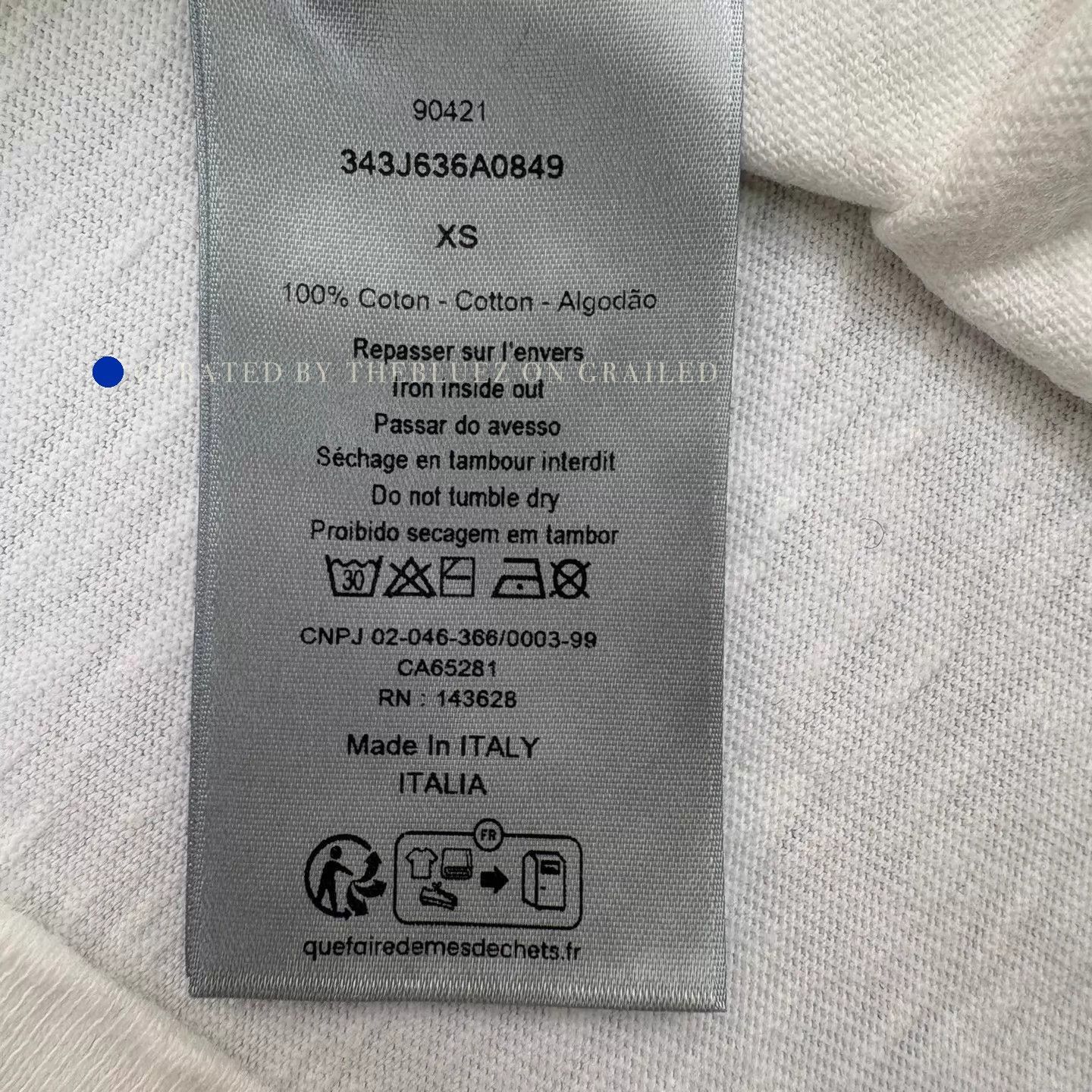 Dior Distressed Logo Print Short Sleeve Tee Size US XS / EU 42 / 0 - 6 Thumbnail