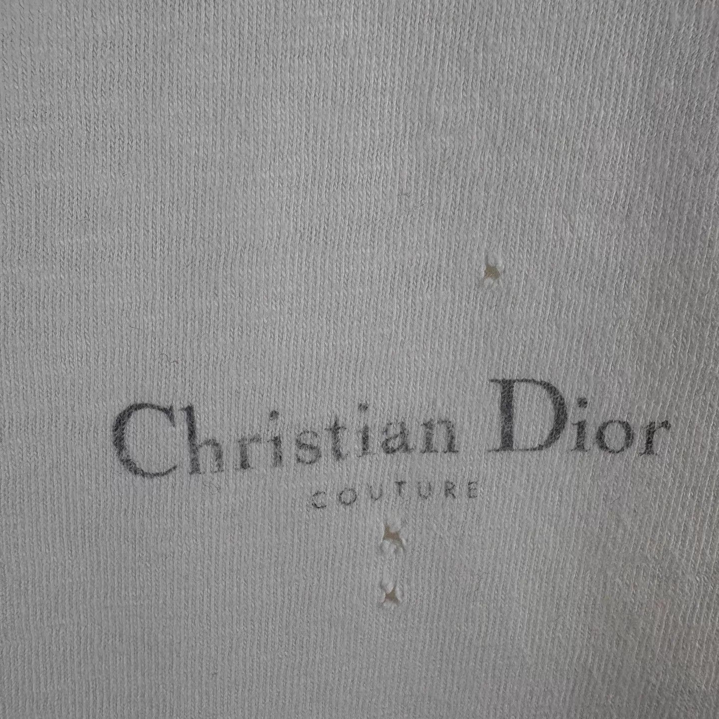 Dior Distressed Logo Print Short Sleeve Tee Size US XS / EU 42 / 0 - 4 Thumbnail