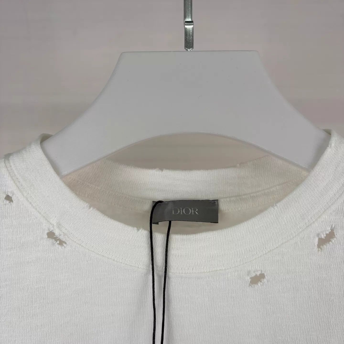 Dior Distressed Logo Print Short Sleeve Tee Size US XS / EU 42 / 0 - 3 Thumbnail