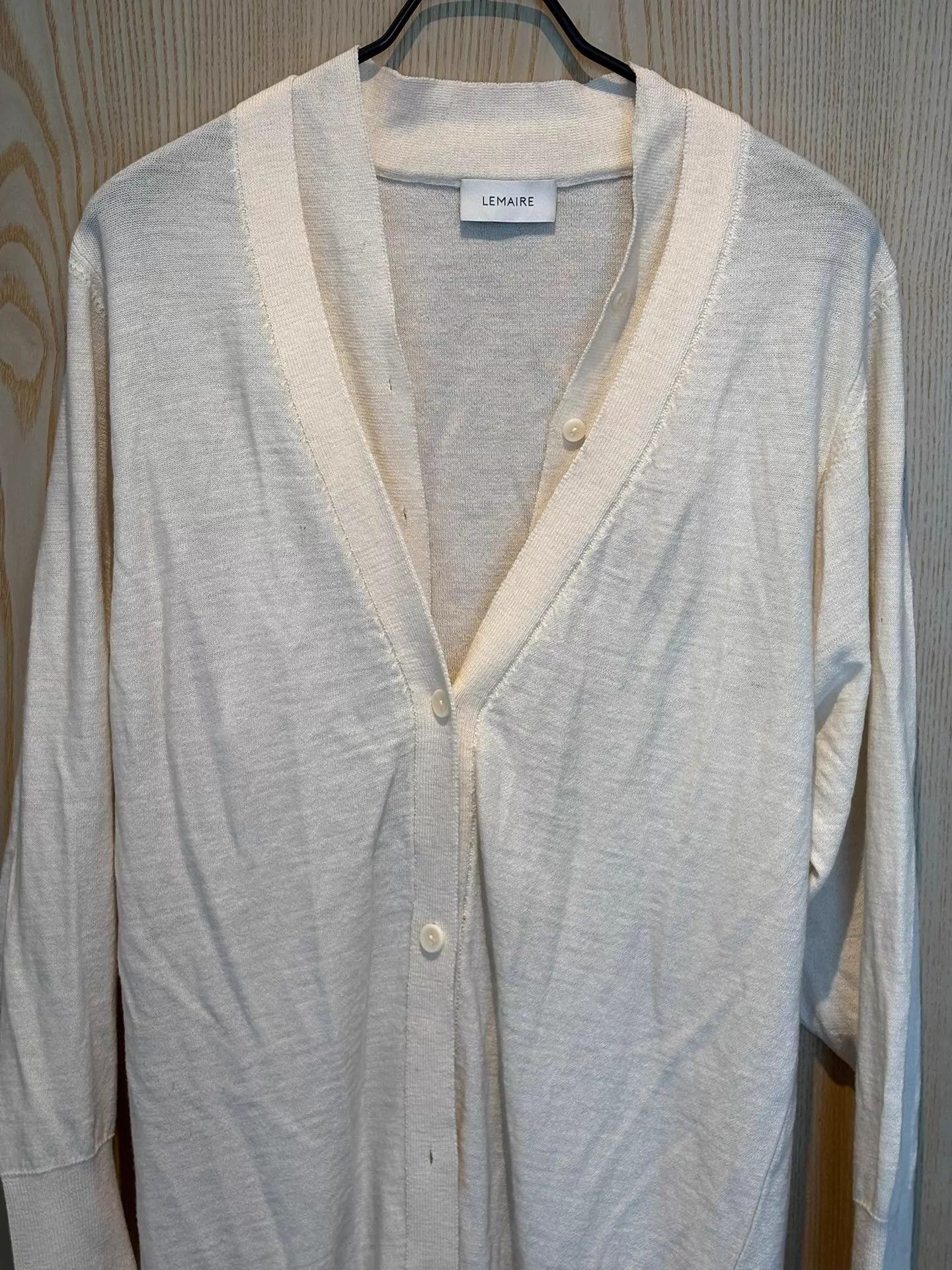 Lemaire Elegant Ivory Merino Wool Cardigan Size US S / EU 44-46 / 1 - 8 Thumbnail