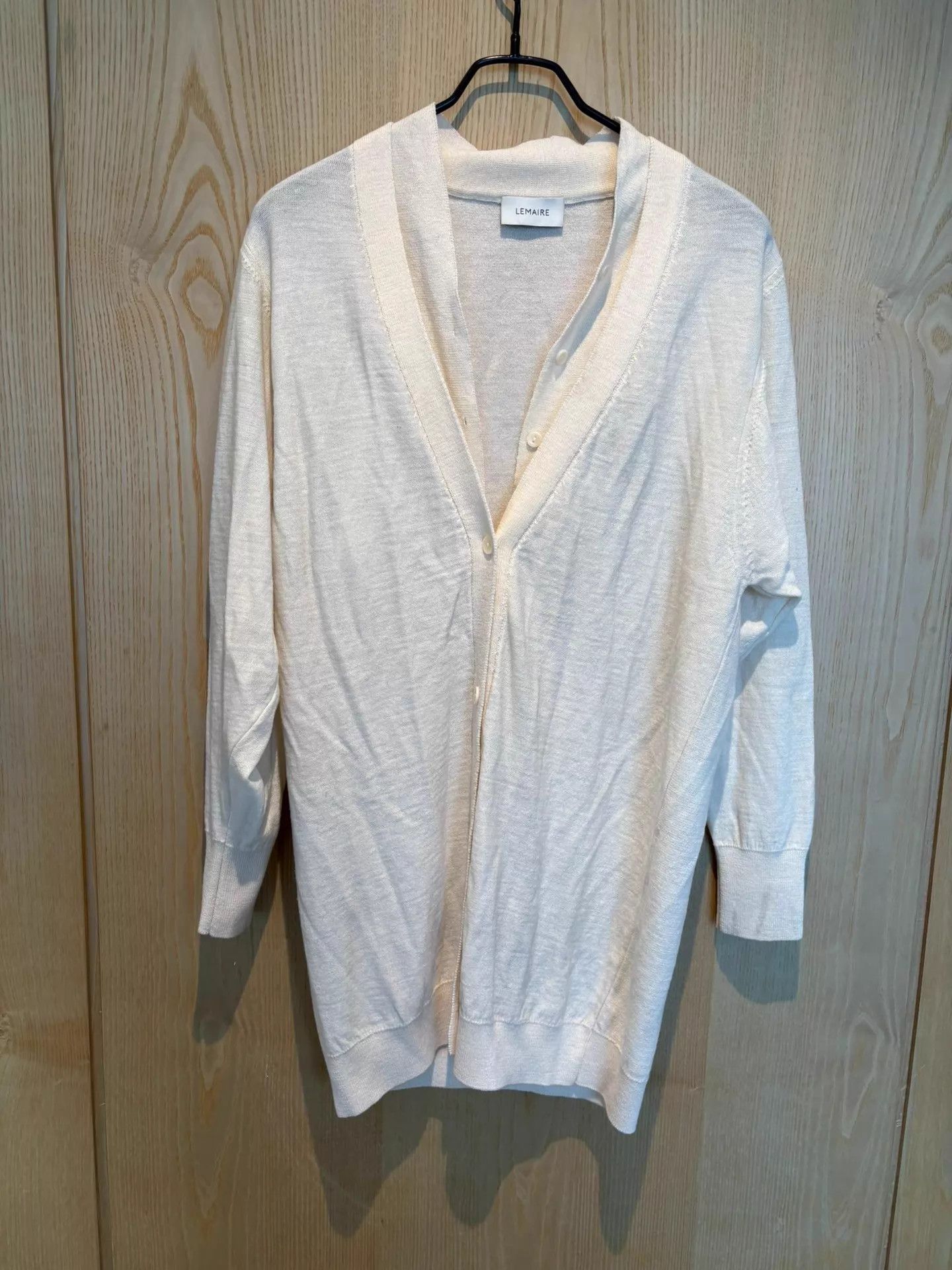 Lemaire Elegant Ivory Merino Wool Cardigan Size US S / EU 44-46 / 1 - 5 Thumbnail