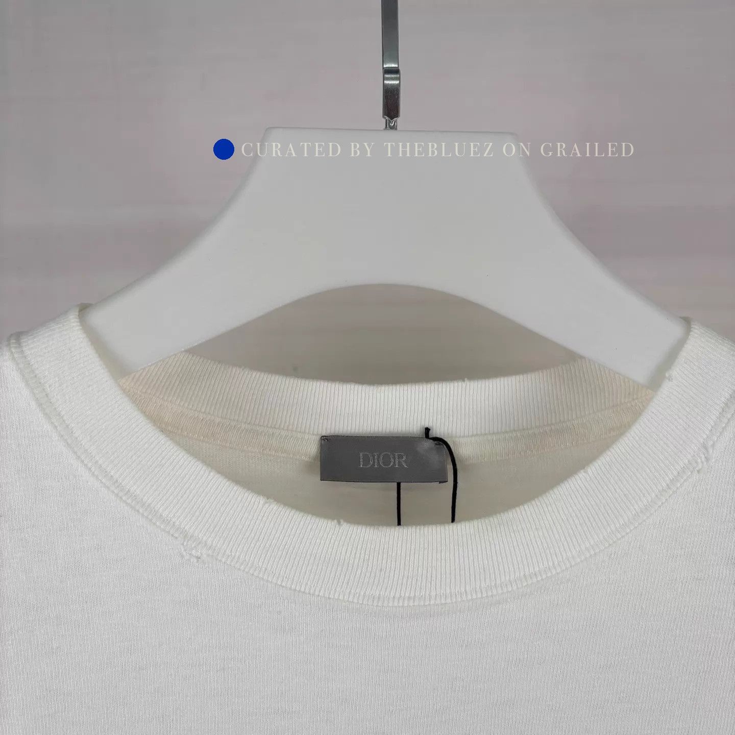 Dior Distressed Letter Print White Tee Size US L / EU 52-54 / 3 - 3 Thumbnail