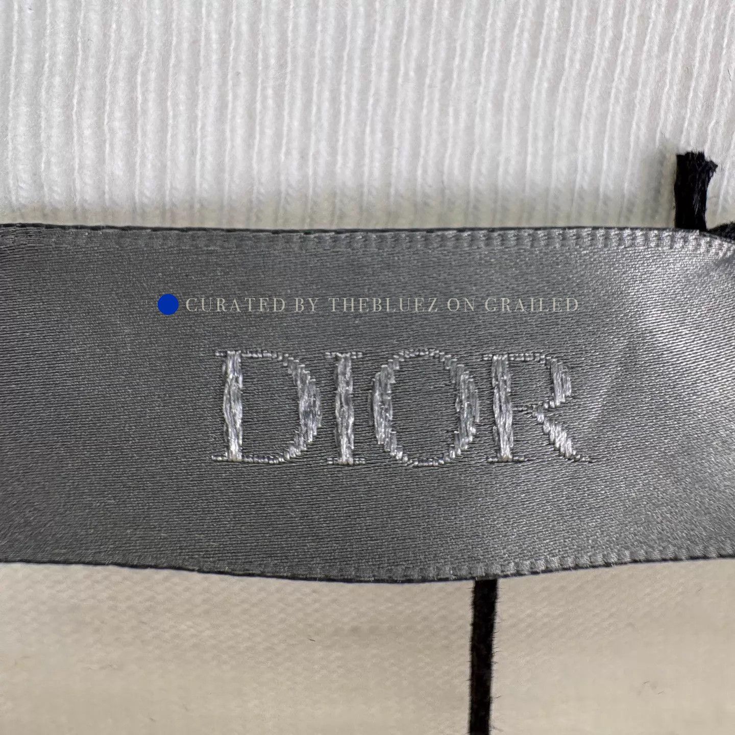 Dior Distressed Letter Print White Tee Size US L / EU 52-54 / 3 - 6 Thumbnail
