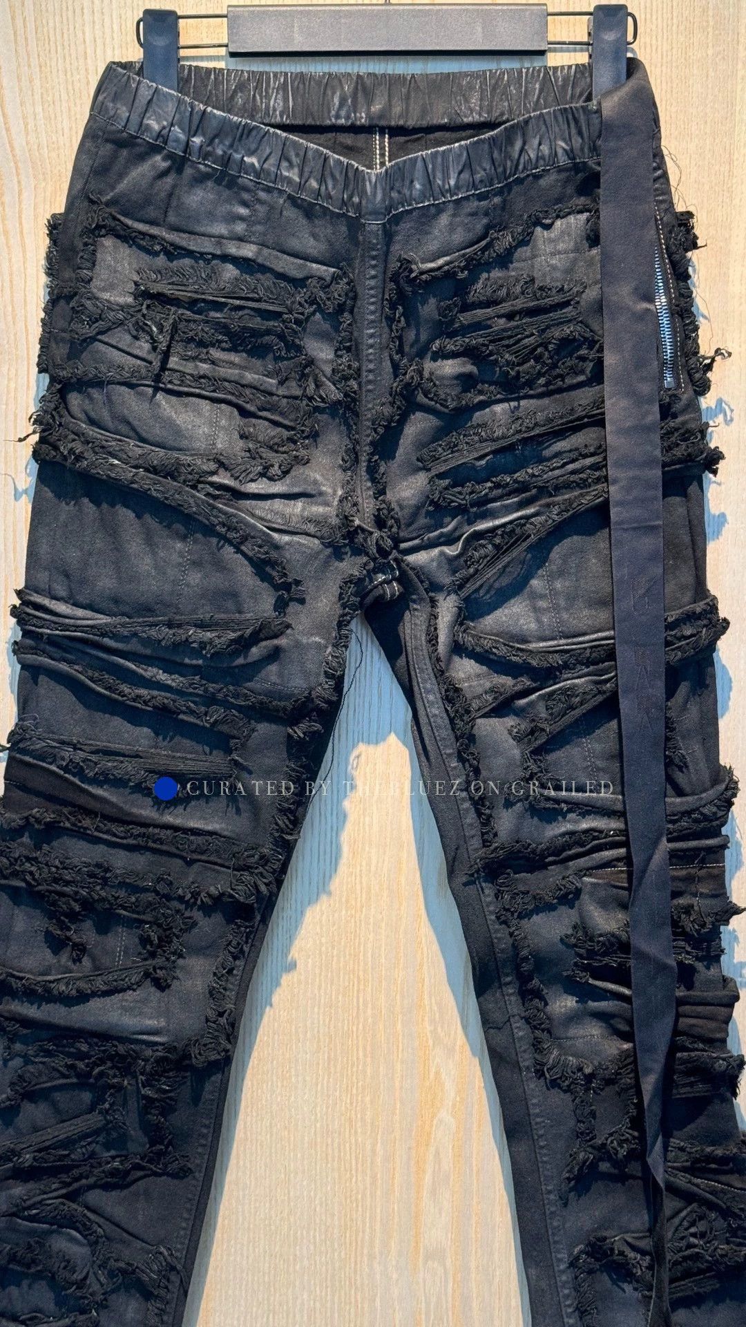 Rick Owens Stretchy Slim Fit Black Pants Size US 32 / EU 48 - 2 Thumbnail
