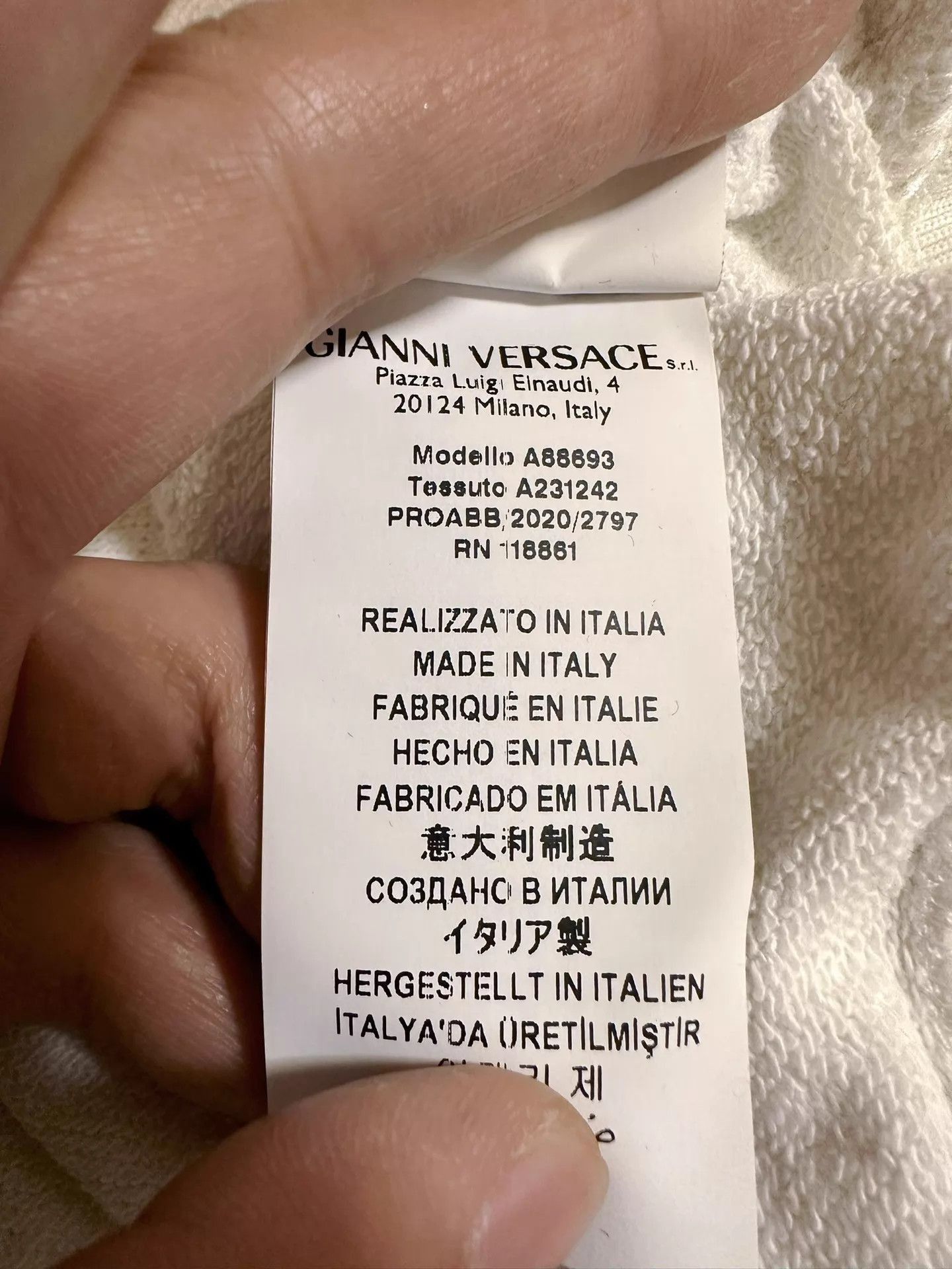 Versace Medusa Logo Runway Sweatshirt in White Size US M / EU 48-50 / 2 - 8 Thumbnail