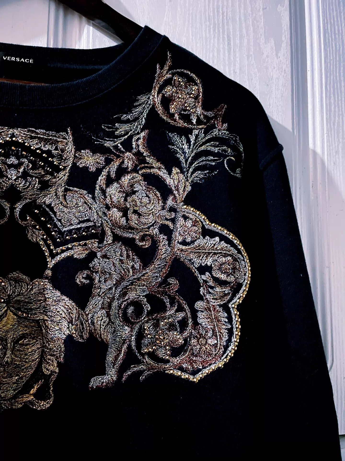 Versace Black Medusa Crystal Embroidered Sweatshirt Size US XXL / EU 58 / 5 - 4 Thumbnail