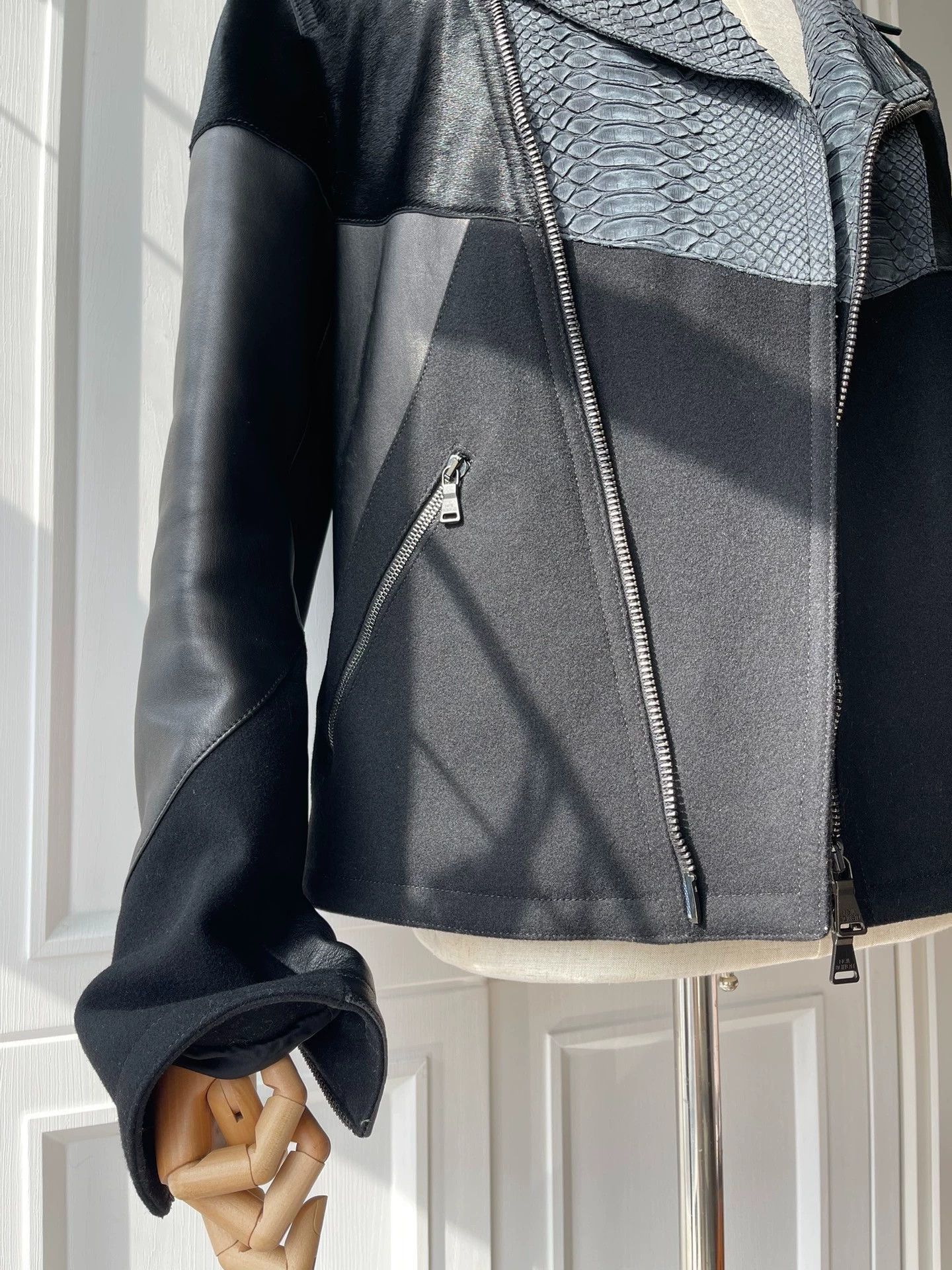 Neil Barrett Leather Paneled Jacket in Black Size US S / EU 44-46 / 1 - 5 Thumbnail