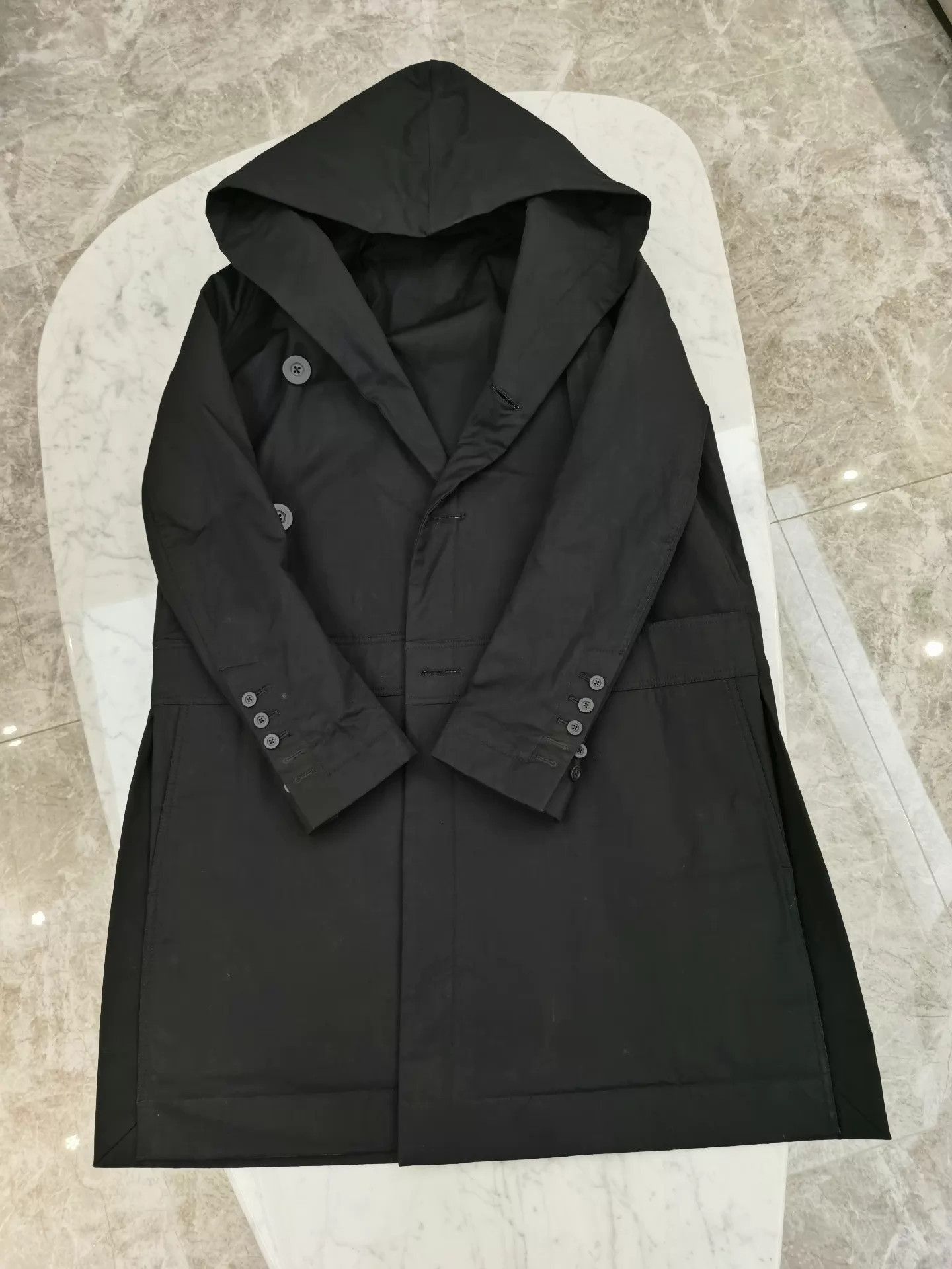 Rick Owens Hooded Long Padded Coat in Black Size US M / EU 48-50 / 2 - 8 Thumbnail
