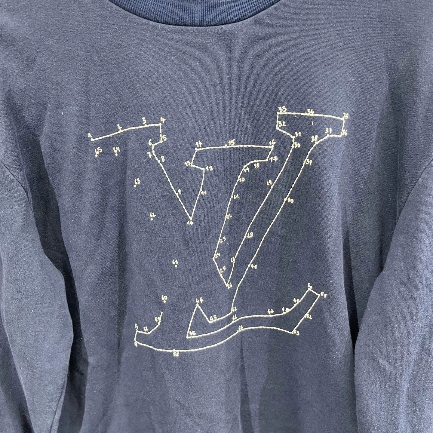 Louis Vuitton Embroidered 'LV Link' Blue Sweatshirt Size US S / EU 44-46 / 1 - 4 Thumbnail