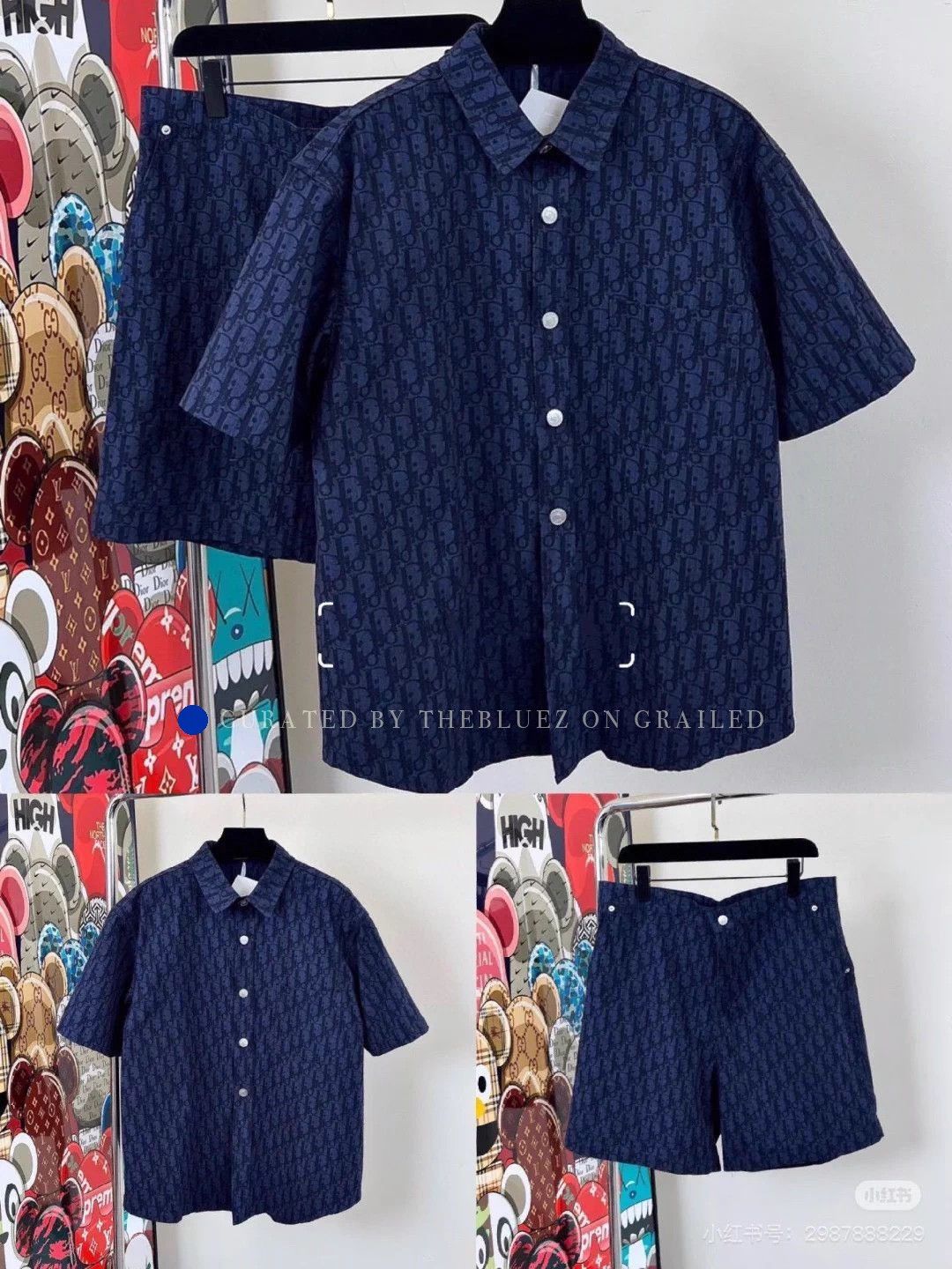 Dior Navy Blue Summer Button-Up Shirt Size US S / EU 44-46 / 1 - 9 Thumbnail