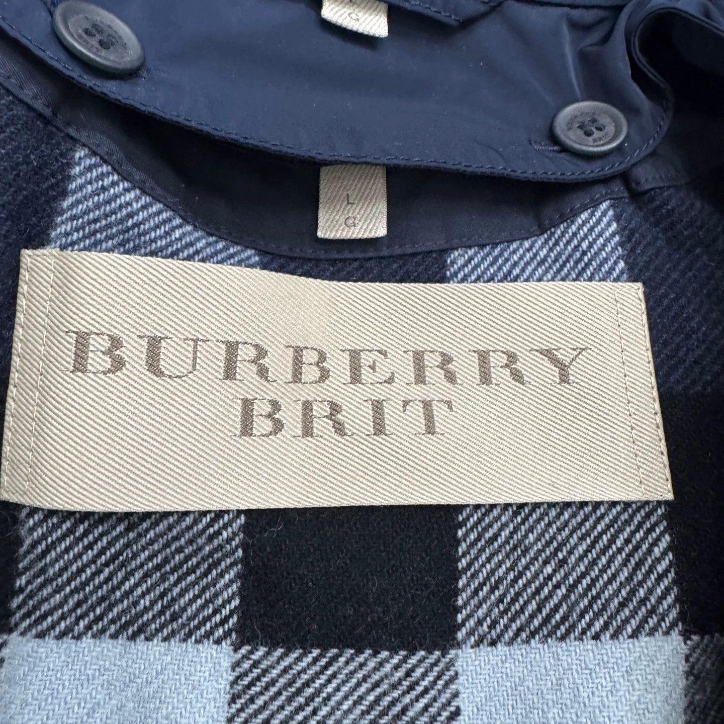 Burberry Classic Blue Trench with Removable Wool Liner Size US L / EU 52-54 / 3 - 4 Thumbnail