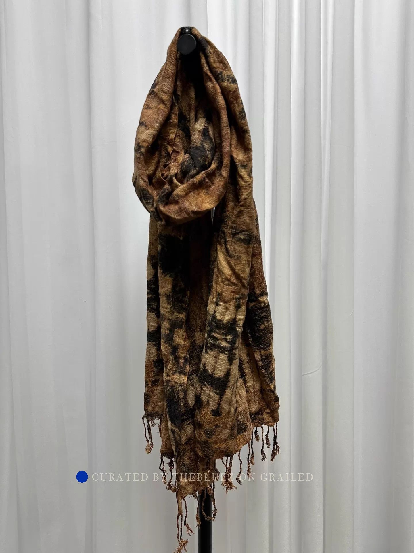 Yohji Yamamoto Unique Wasteland Dye Scarf in Brown Size ONE SIZE - 3 Thumbnail