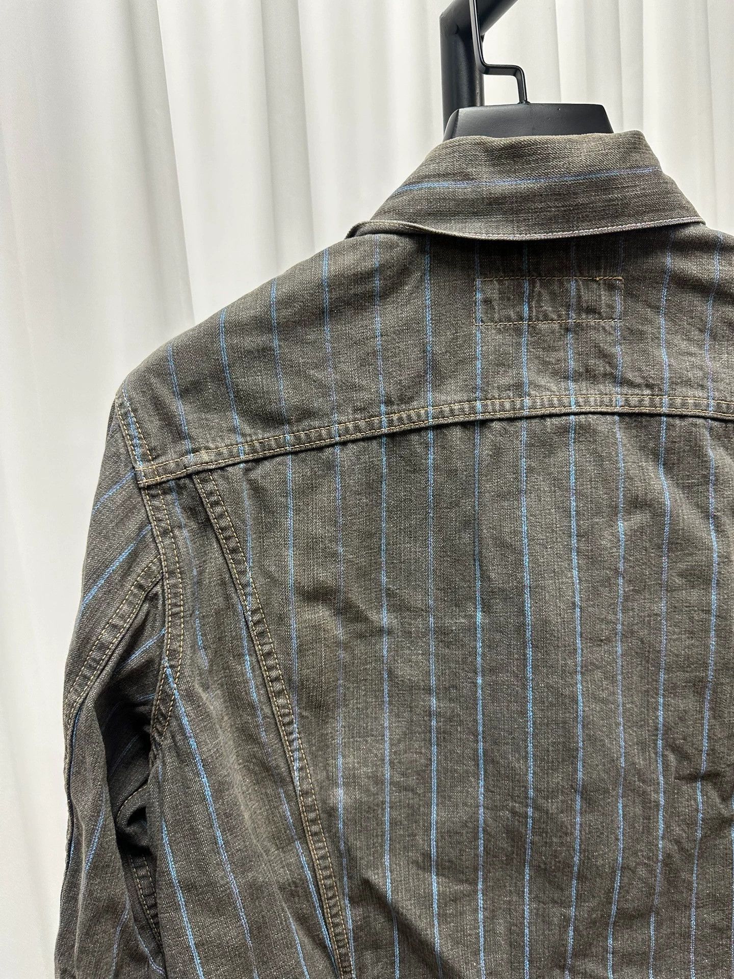 Comme des Garcons Striped Multi Color Denim Jacket Size US M / EU 48-50 / 2 - 6 Thumbnail