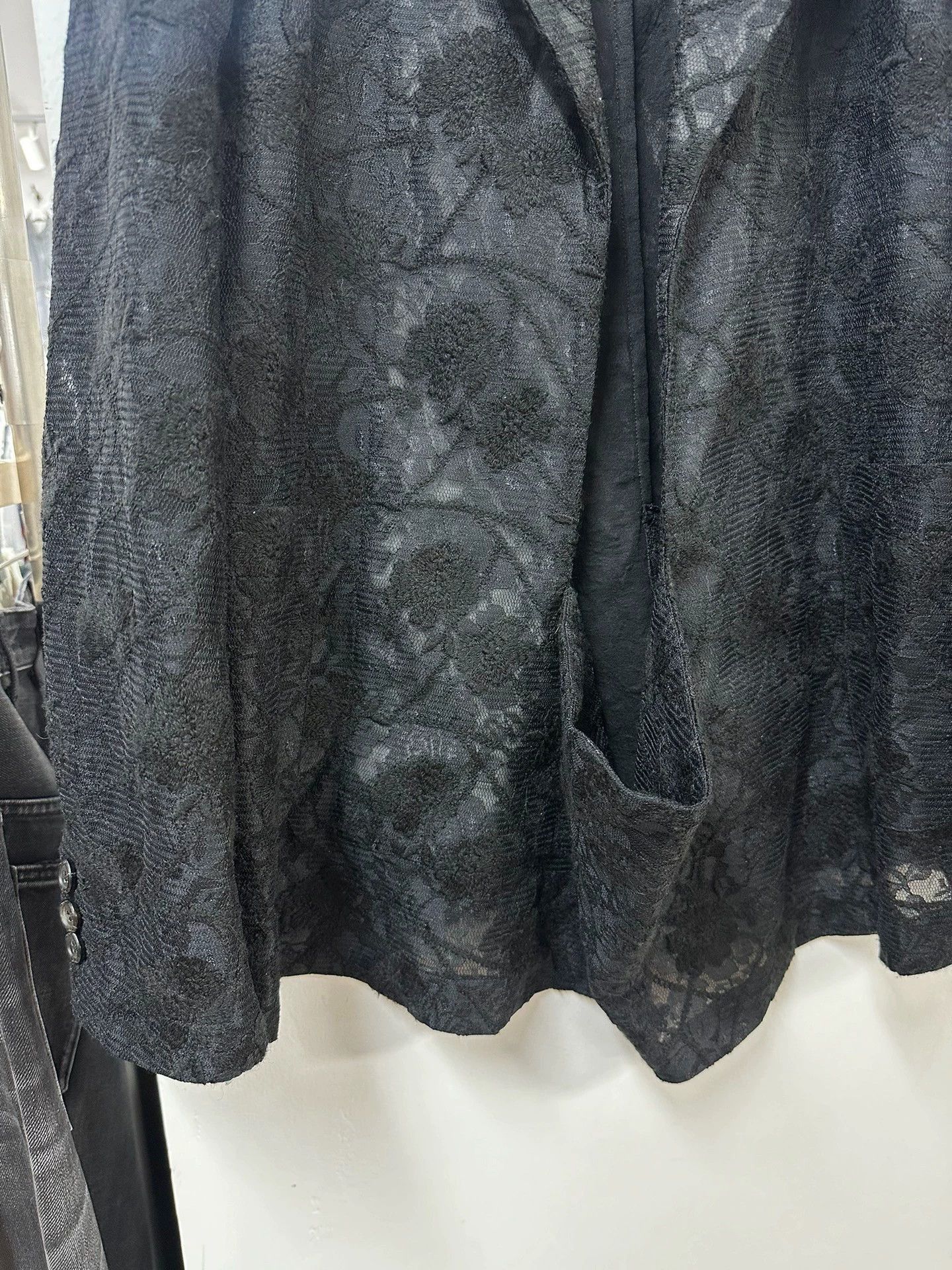 Comme des Garcons Black Lace Rose Blazer Size US S / EU 44-46 / 1 - 3 Thumbnail