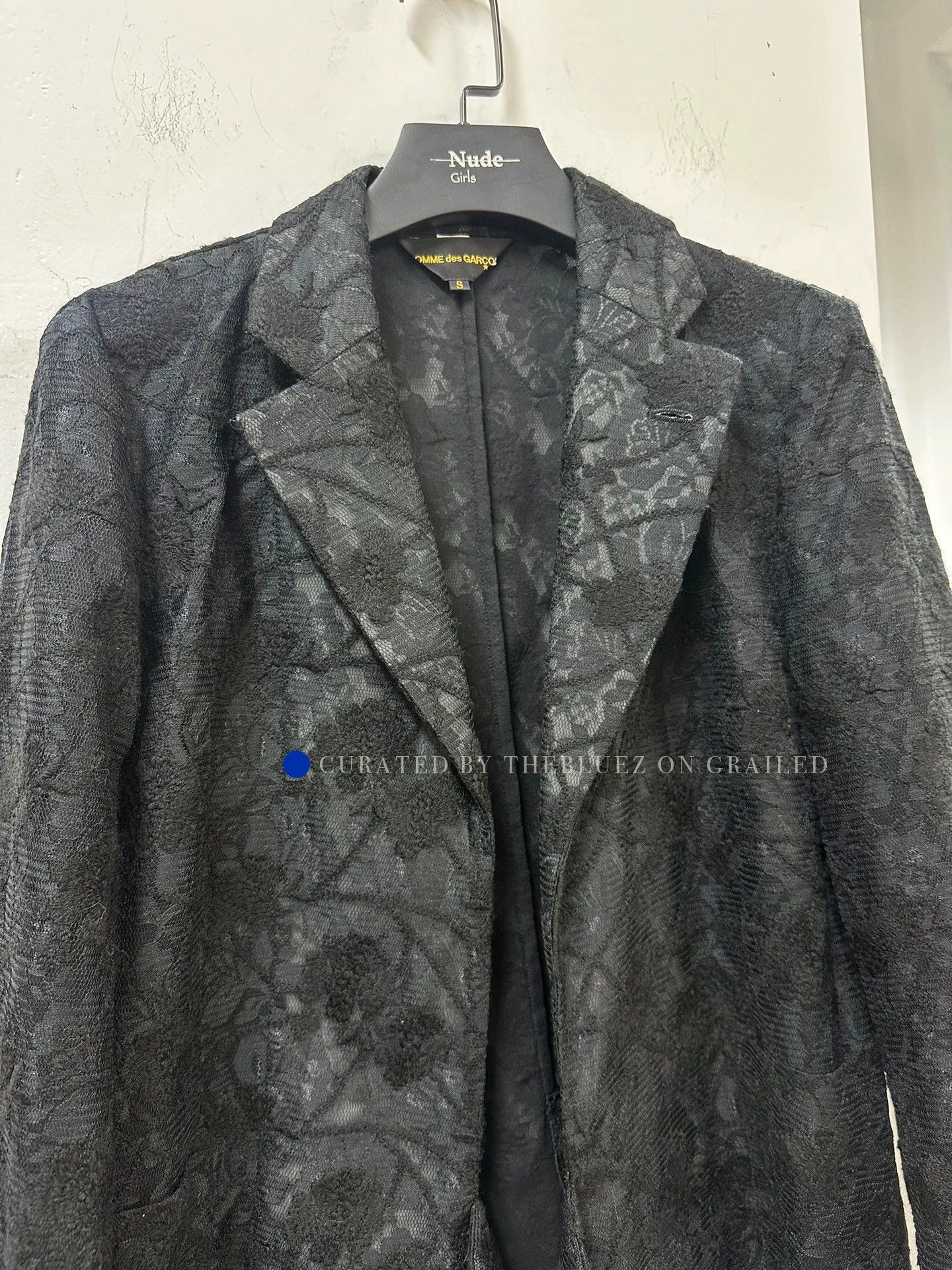 Comme des Garcons Black Lace Rose Blazer Size US S / EU 44-46 / 1 - 2 Thumbnail