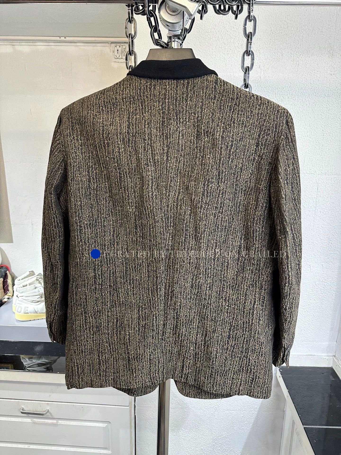 Yohji Yamamoto Vintage 80s Textured Stripe Suit Size US M / EU 48-50 / 2 - 4 Thumbnail