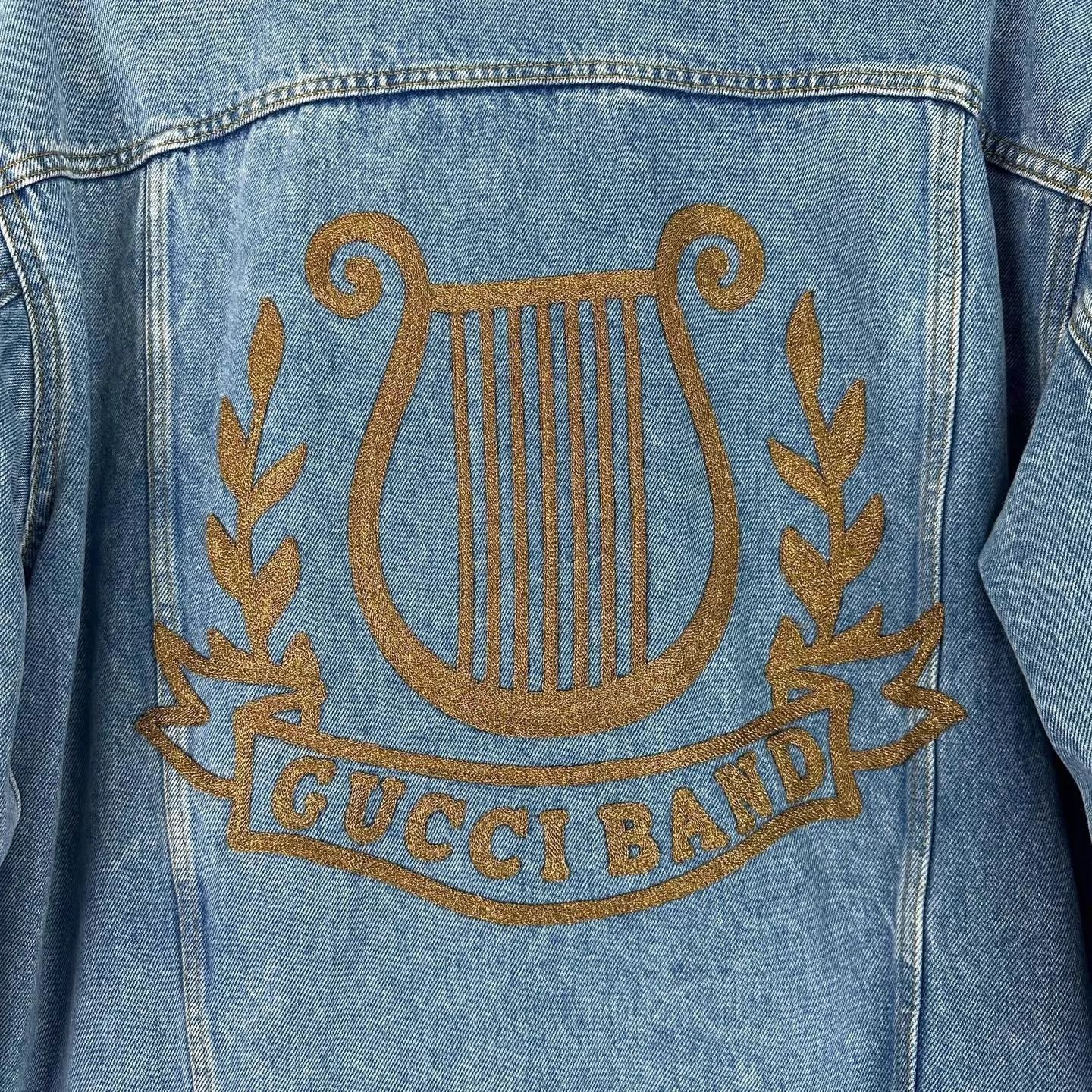 Gucci Logo Embroidered Denim Jacket in Blue Size US M / EU 48-50 / 2 - 5 Thumbnail