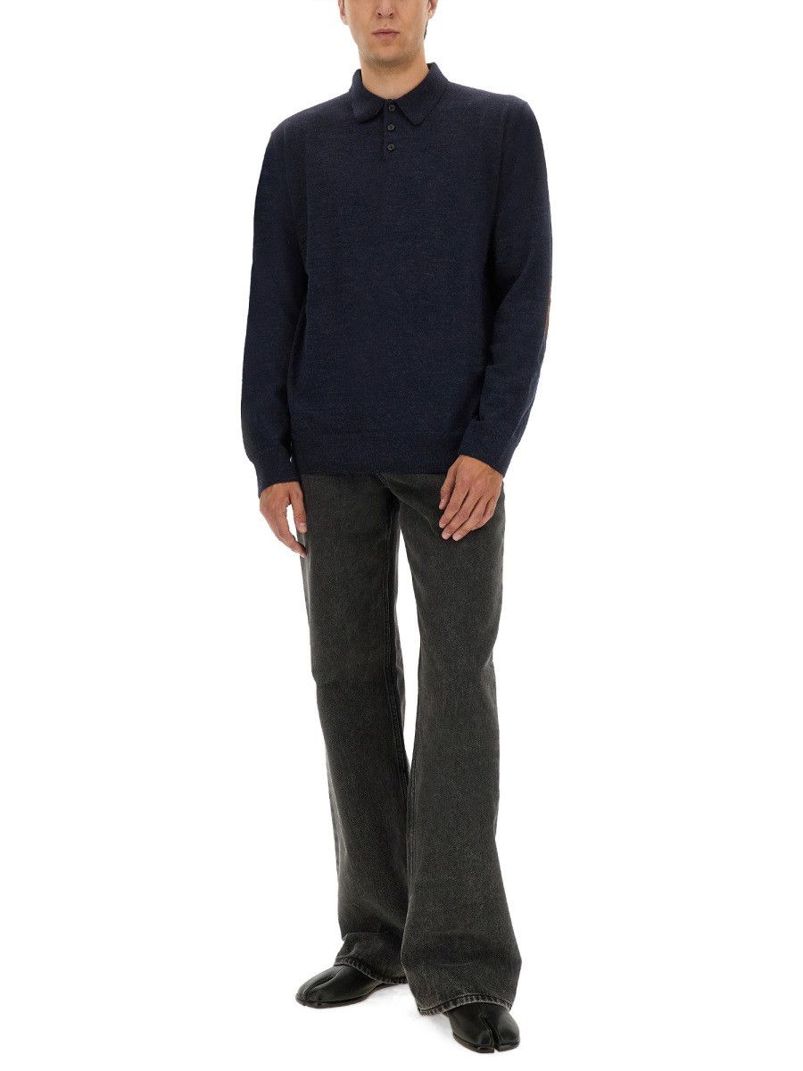 Maison Margiela MAISON MARGIELA WOOL POLO. - BLUE Size US M / EU 48-50 / 2 - 2 Thumbnail