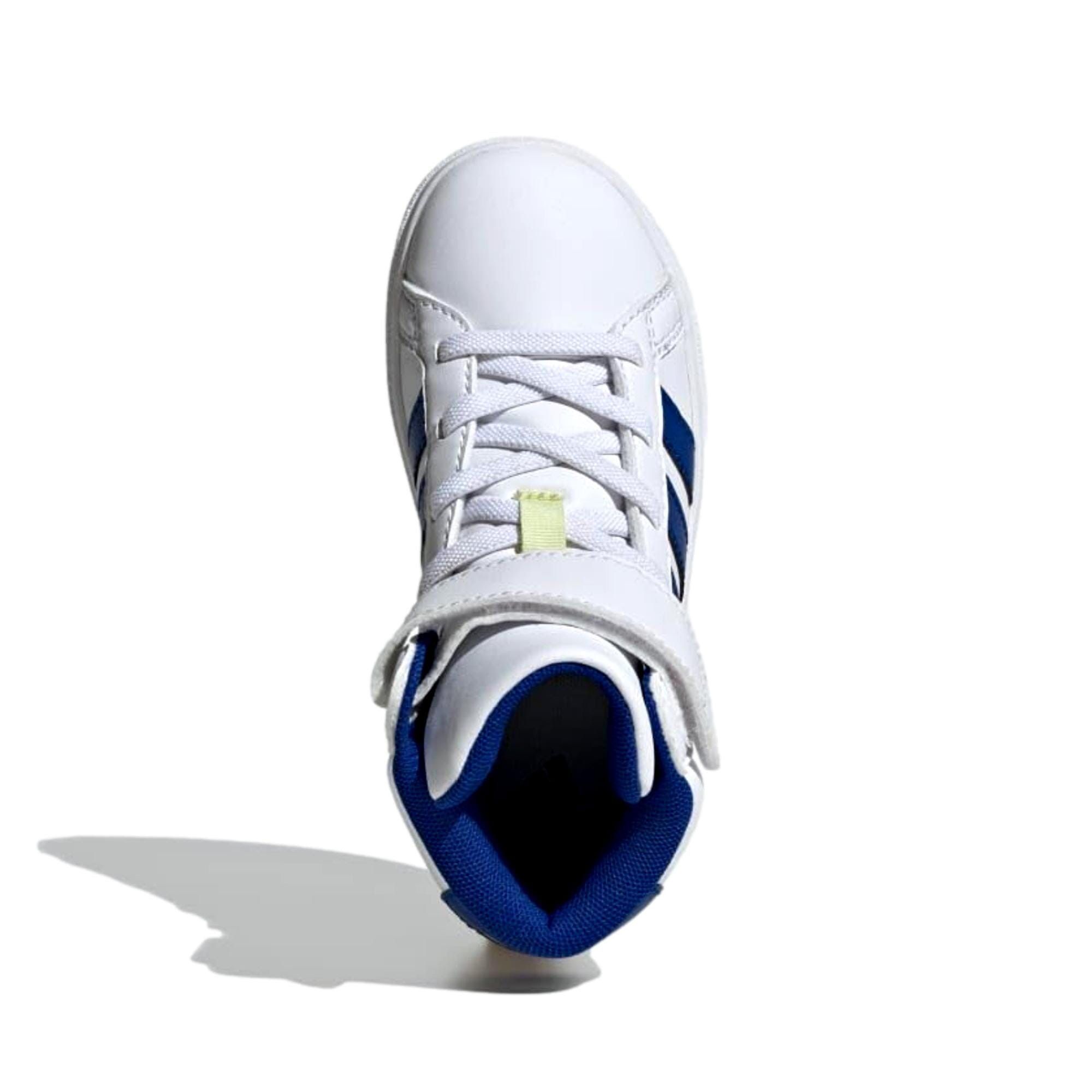 Adidas Grand Court Mid White / Team Royal Blue / Ice Yellow IE3861 Size US 5.5 / EU 38 - 2 Thumbnail