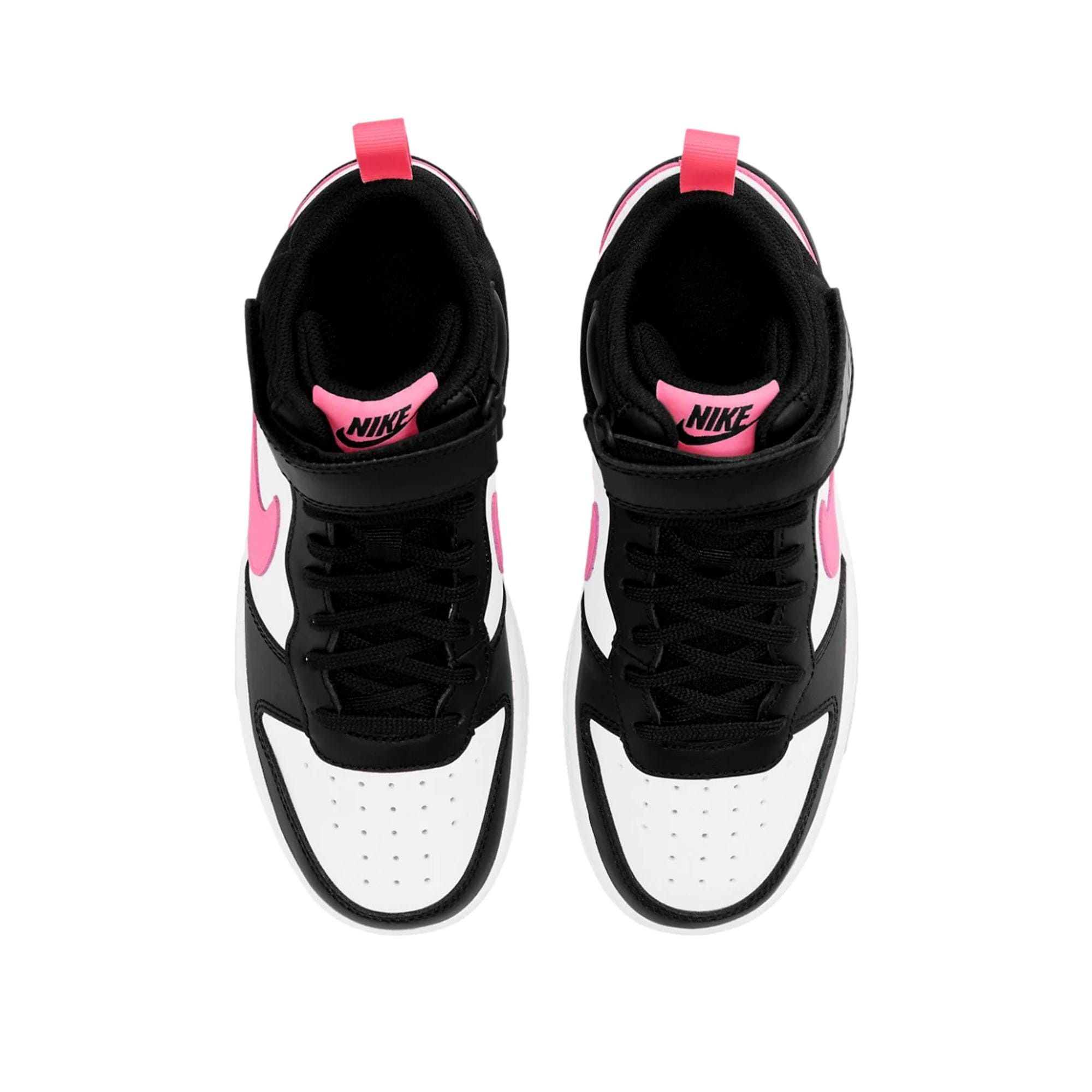 Nike Court Borough Mid 2 Black / Sunset Pulse / White CD7782-005 Size US 5.5 / EU 38 - 3 Thumbnail