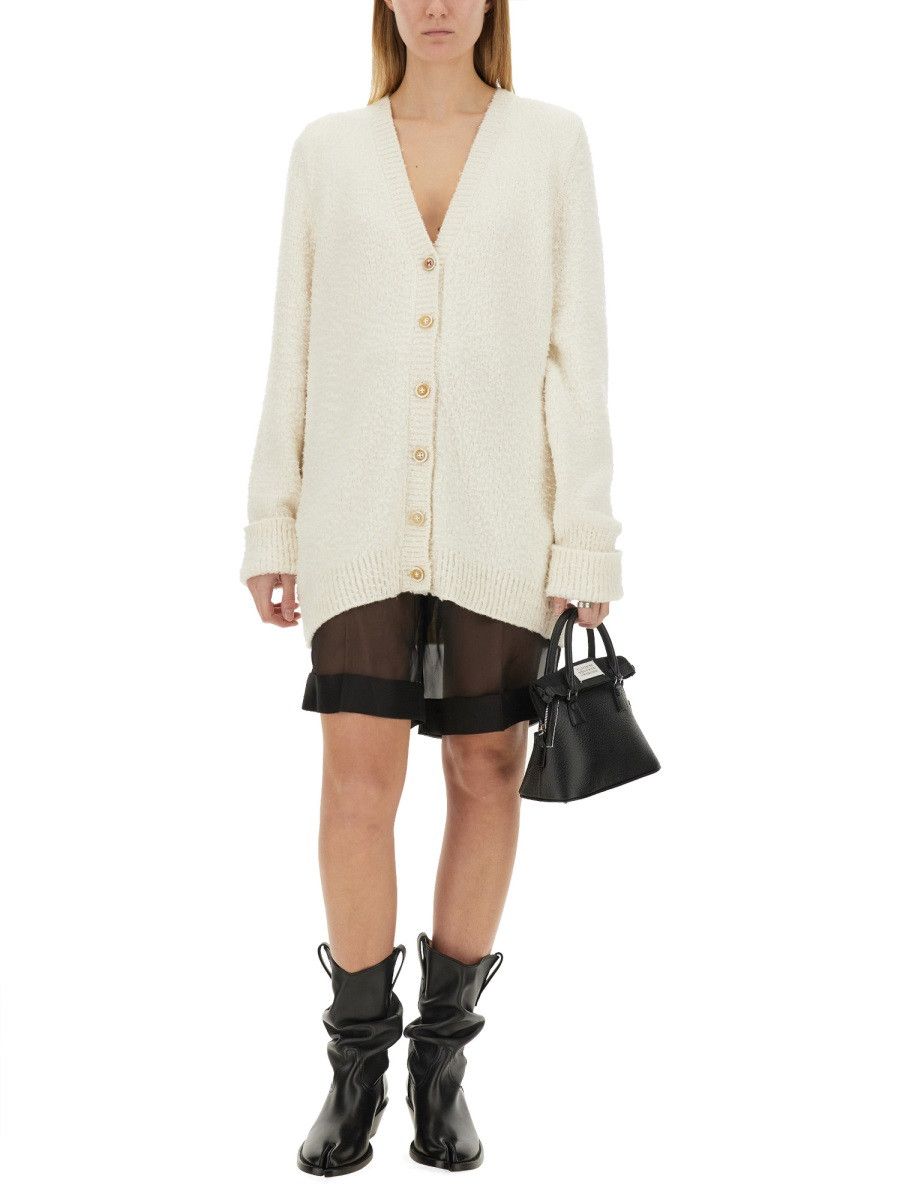 Maison Margiela MAISON MARGIELA OVERSIZED CARDIGAN - WHITE Size XS / US 0-2 / IT 36-38 - 2 Thumbnail