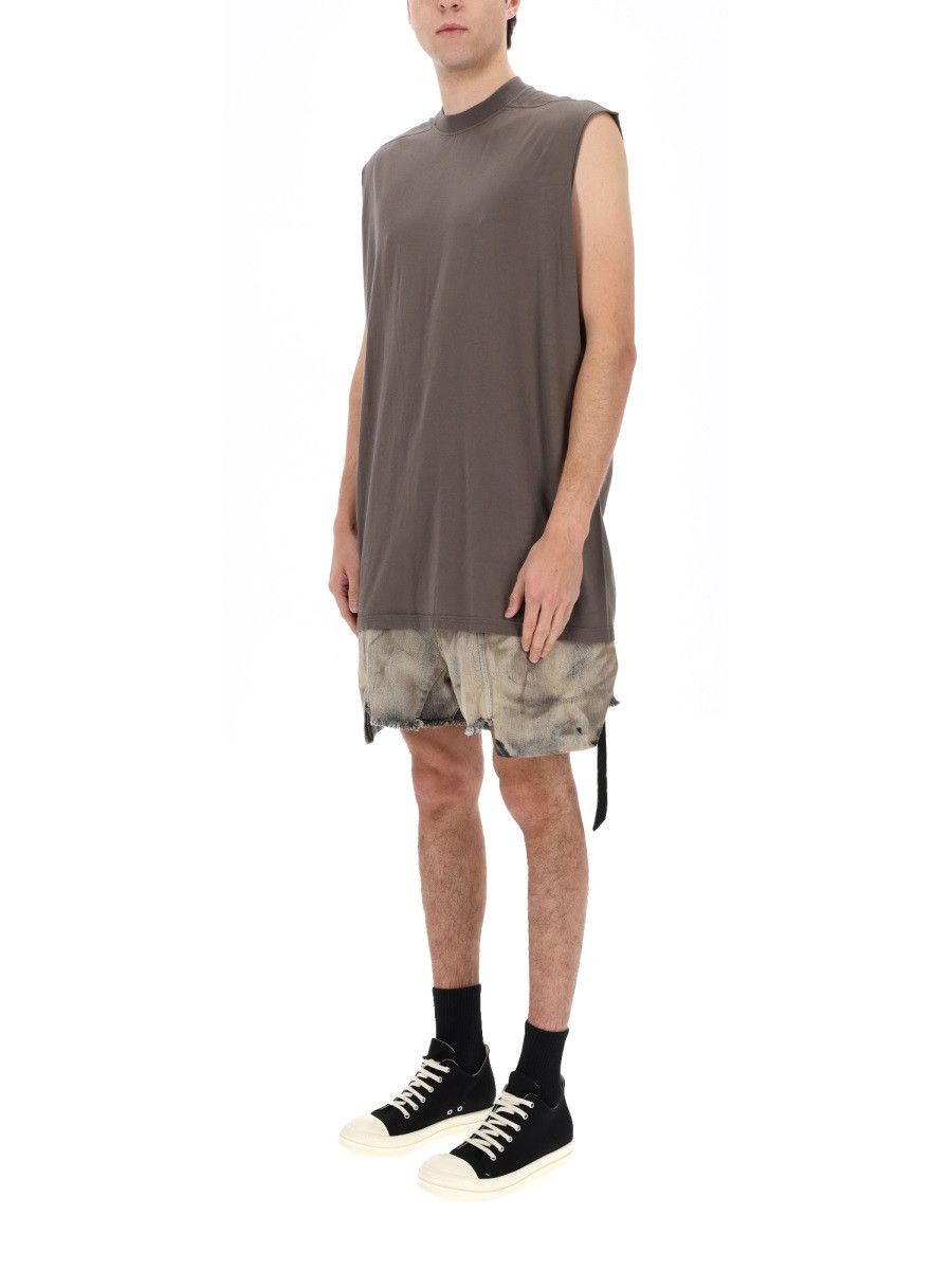 Rick Owens Drkshdw RICK OWENS DRKSHDW "TARP-T" T-SHIRT - BROWN Size US M / EU 48-50 / 2 - 2 Thumbnail