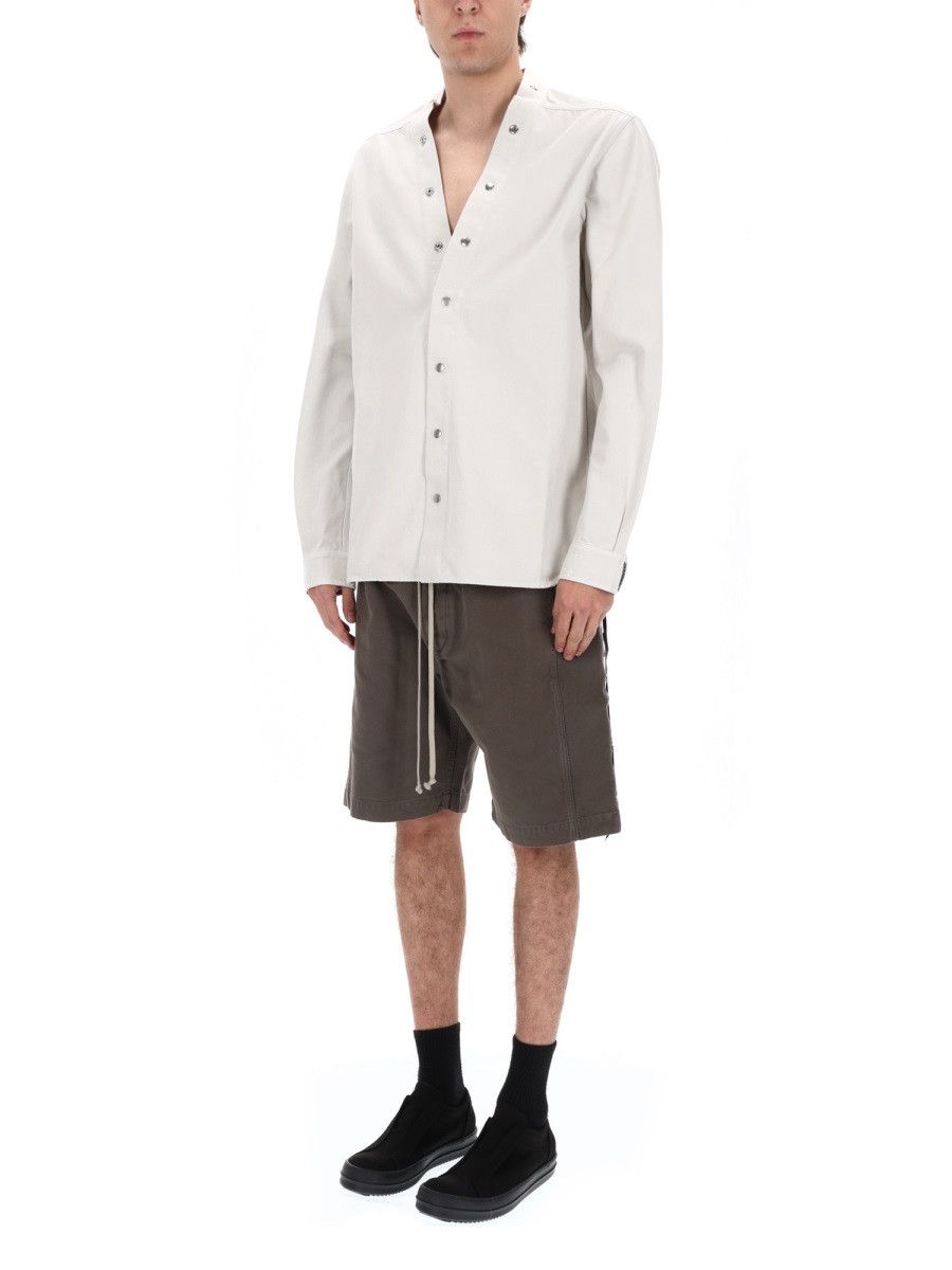 Rick Owens Drkshdw RICK OWENS DRKSHDW CAMICIA "LARRY" - WHITE Size US L / EU 52-54 / 3 - 2 Thumbnail