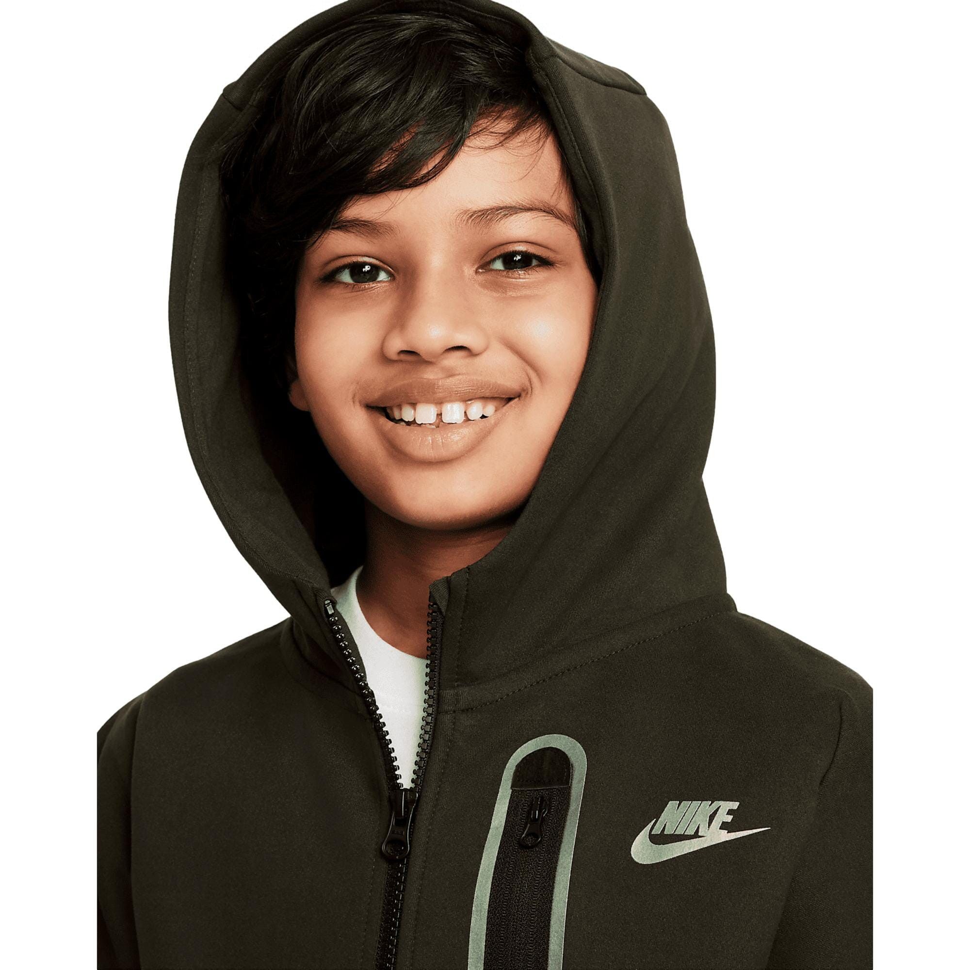 Nike Sportswear Tech Fleece Full Zip Hoodie Green DJ5494-355 Size US XS / EU 42 / 0 - 3 Thumbnail