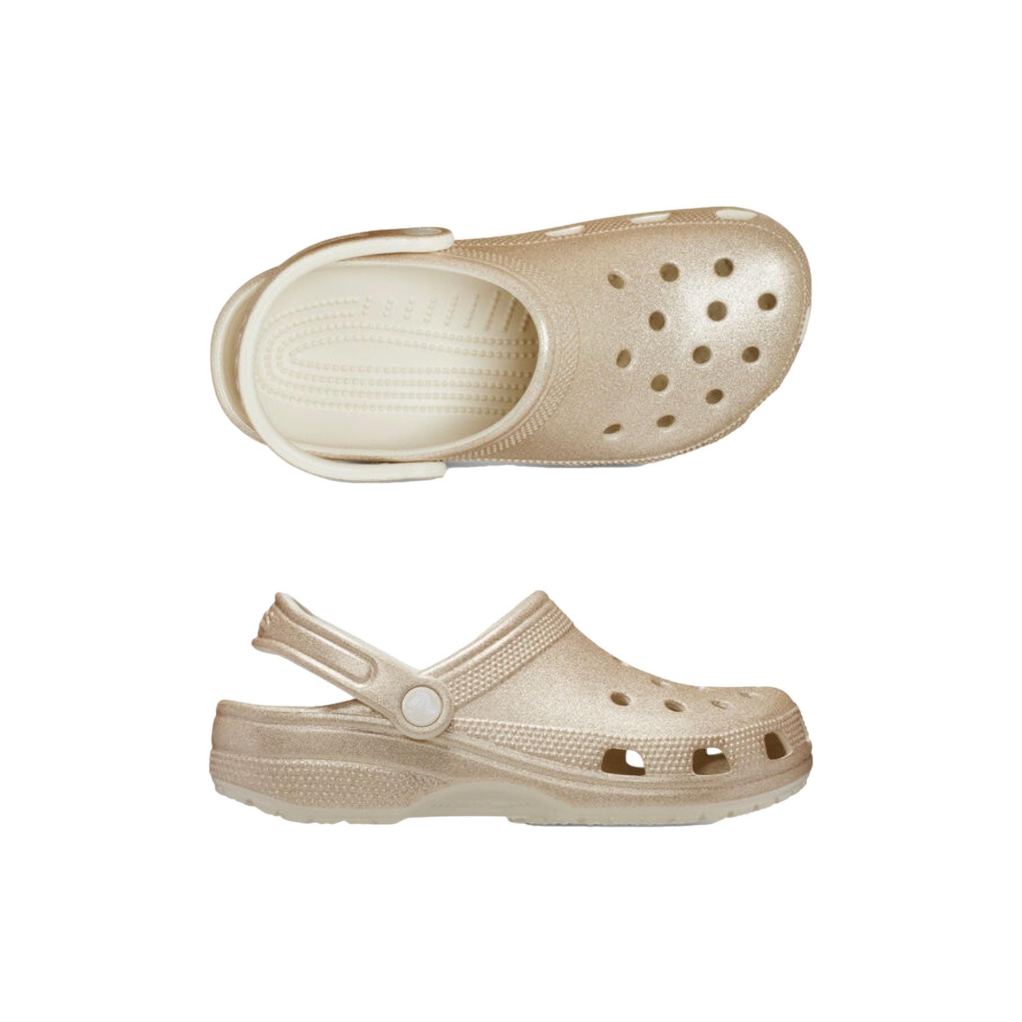 Crocs Classic Clog - Glitter Champagne Glitter 205942-9AC Size US 5 / EU 37 - 2 Thumbnail