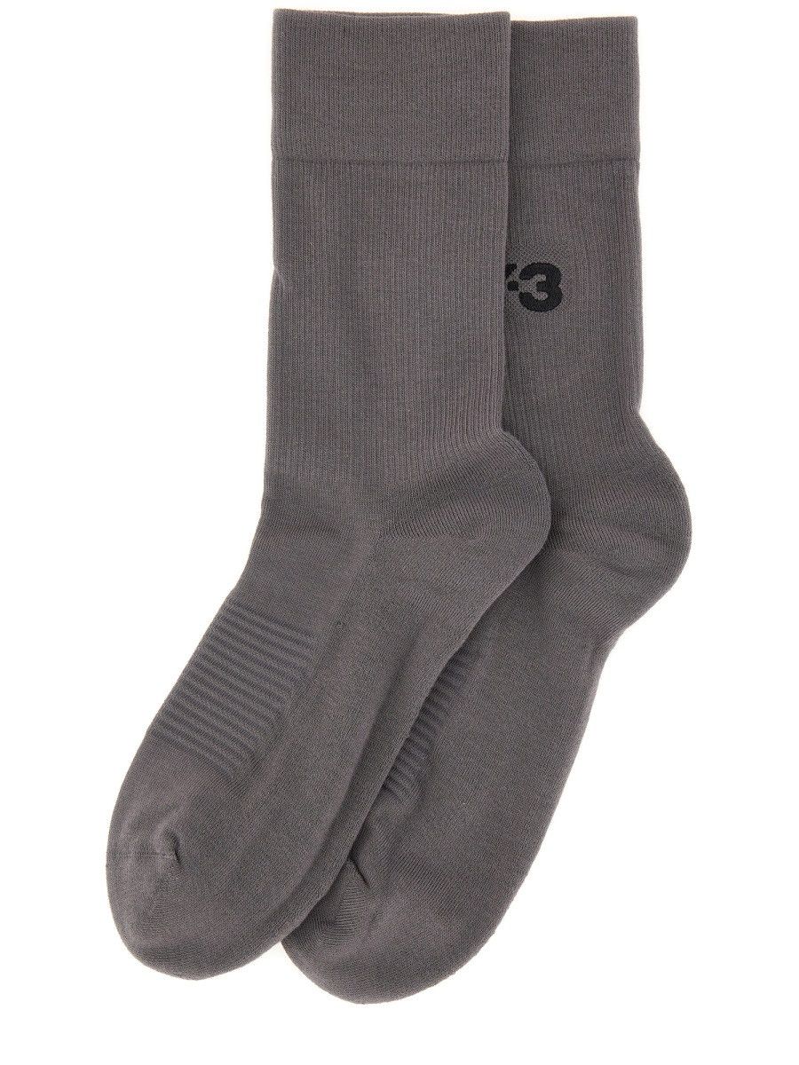 Y-3 Y-3 "CLASSIC CREW" SOCKS - GREY Size ONE SIZE - 2 Thumbnail