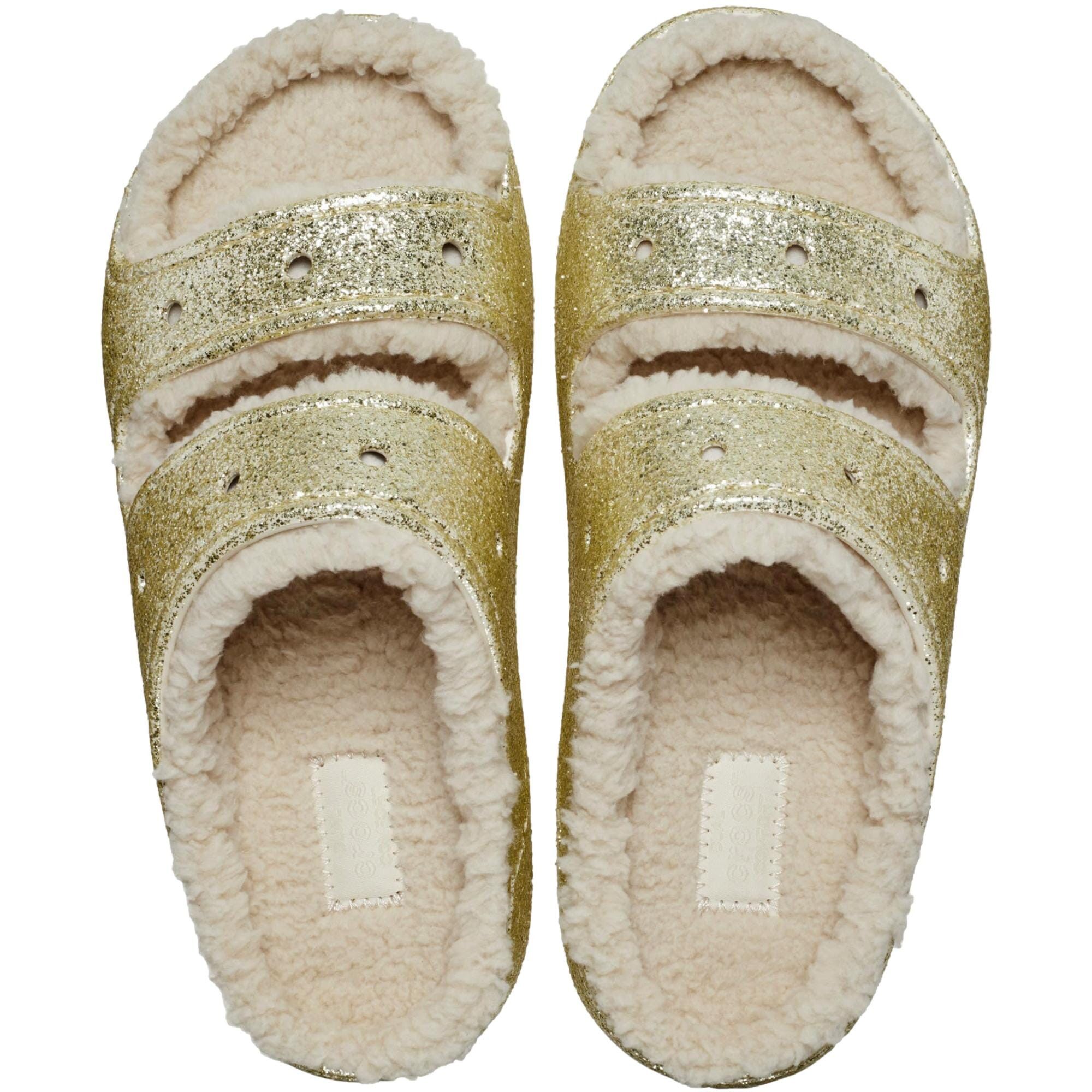 Crocs Classic Cozzzy Sandals Stucco / Glitter 208979-160 Size US 6 / EU 39 - 2 Thumbnail
