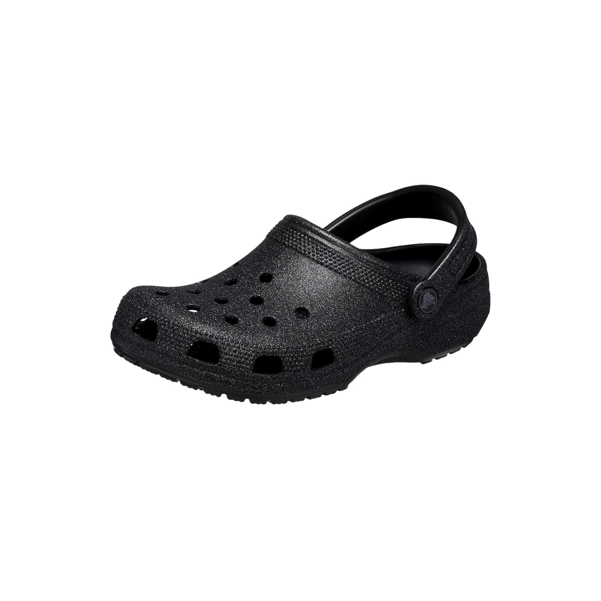Crocs Classic Clog - Glitter Black Glitter 205942-0WH Size US 6 / EU 39 - 3 Thumbnail