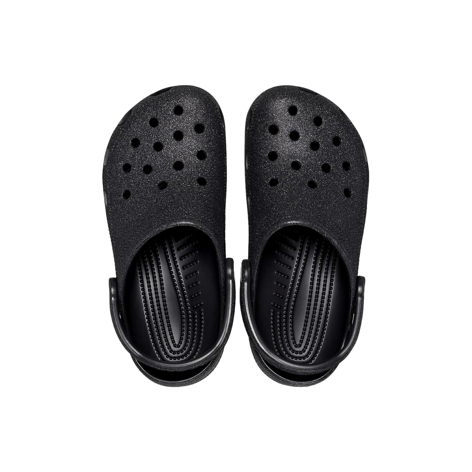 Crocs Classic Clog - Glitter Black Glitter 205942-0WH Size US 6 / EU 39 - 2 Thumbnail