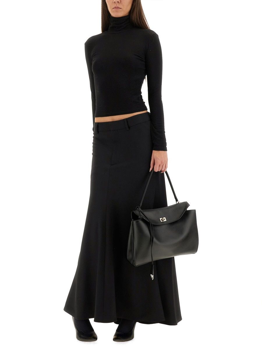 Balenciaga BALENCIAGA "GODET" MAXI SKIRT - BLACK (IT 38) Size 38" / US 16 / IT 52 - 2 Thumbnail
