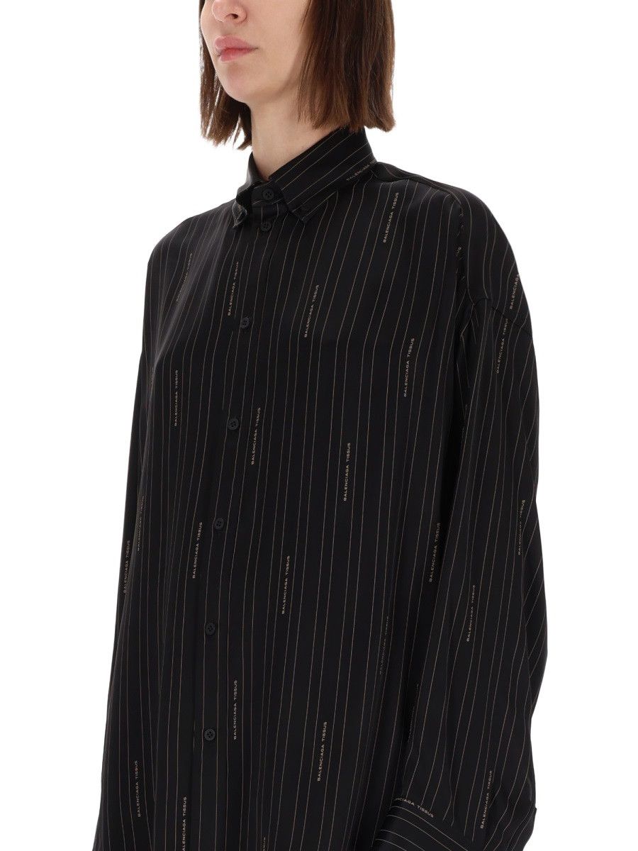 Balenciaga BALENCIAGA "COCOON" SHIRT - BLACK Size XS / US 0-2 / IT 36-38 - 4 Thumbnail