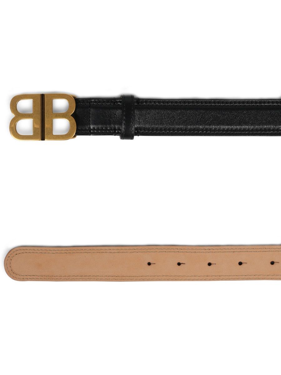 Balenciaga BALENCIAGA BELT WITH LOGO BUCKLE - BLACK (BELT_CM 75) Size ONE SIZE - 2 Thumbnail