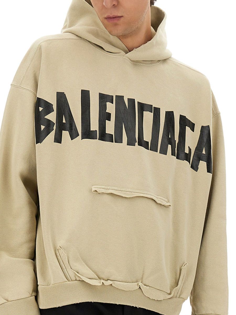 Balenciaga BALENCIAGA "TAPE TYPE" SWEATSHIRT - BEIGE Size US S / EU 44-46 / 1 - 4 Thumbnail