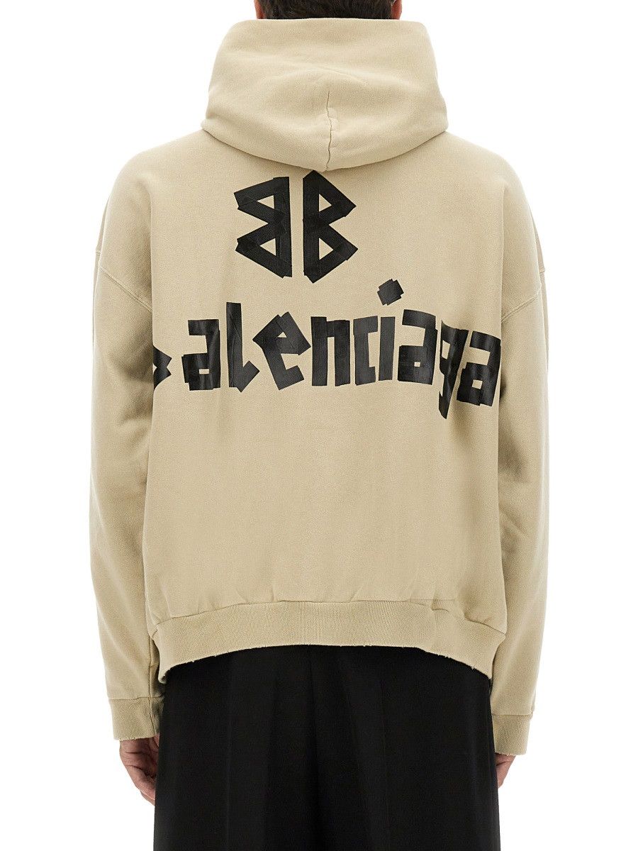 Balenciaga BALENCIAGA "TAPE TYPE" SWEATSHIRT - BEIGE Size US S / EU 44-46 / 1 - 3 Thumbnail