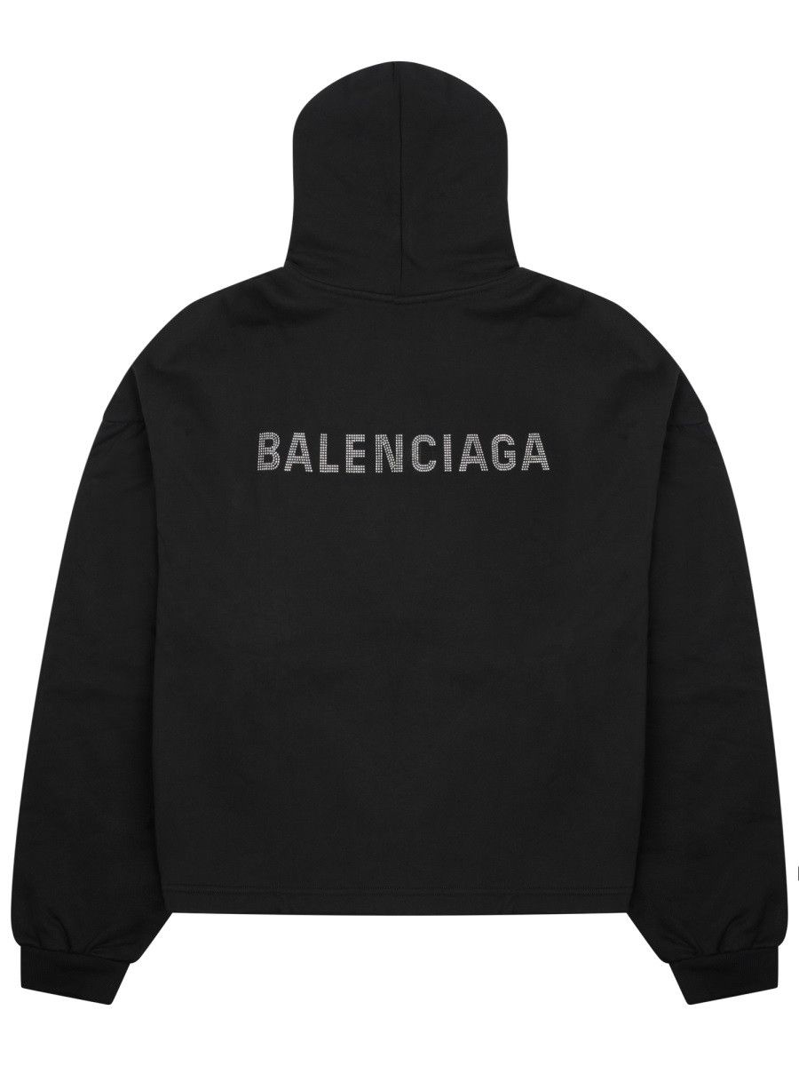 Balenciaga BALENCIAGA SWEATSHIRT WITH LOGO - BLACK (NUMERIC 2) Size XS / US 0-2 / IT 36-38 - 2 Thumbnail