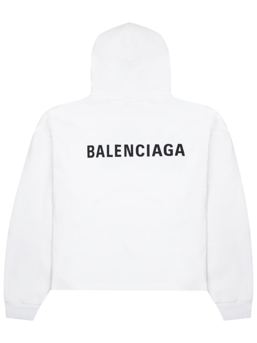 Balenciaga BALENCIAGA SWEATSHIRT WITH LOGO - WHITE (NUMERIC 1) Size S / US 4 / IT 40 - 2 Thumbnail