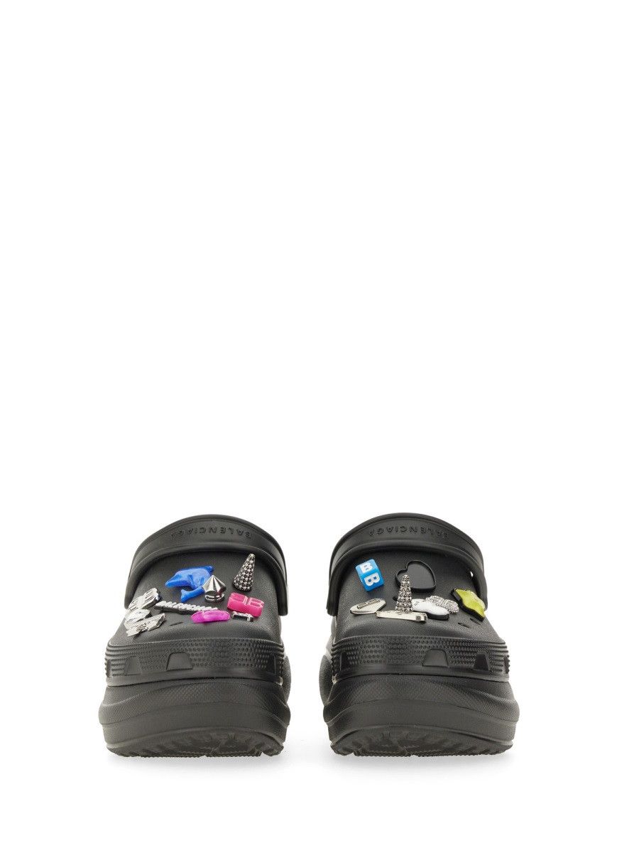 Balenciaga BALENCIAGA "CROCS JIBBITZ" SABOT - BLACK (IT 38) Size US 8 / IT 38 - 4 Thumbnail