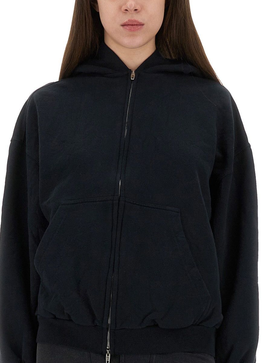 Balenciaga BALENCIAGA "FLIPPED" ZIPPERED SWEATSHIRT - BLACK Size S / US 4 / IT 40 - 6 Thumbnail